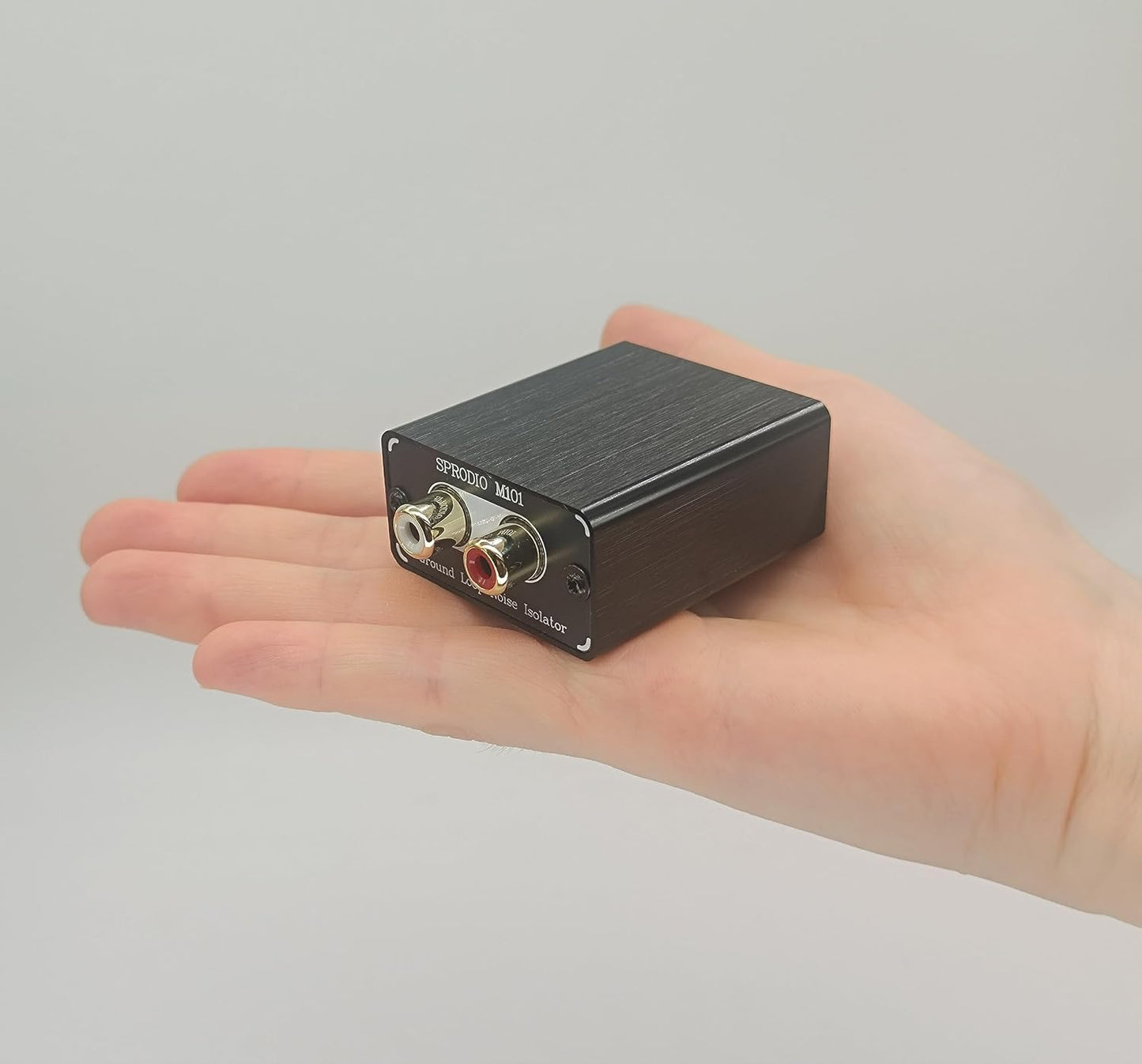 Generic Common (M101) SPRODIO RCA Ground Loop Noise Filter Stereo Audio Noise Isolator Box Eliminate Ground Loop hum