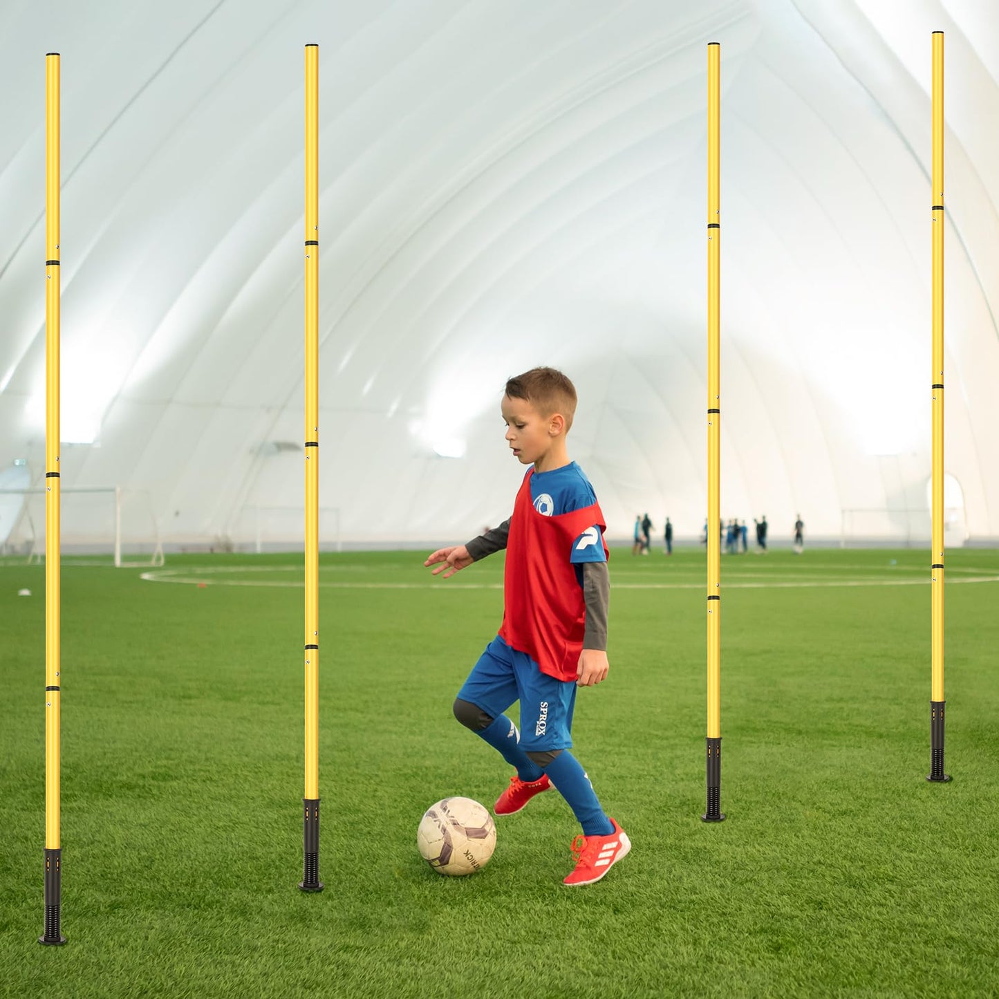 SMTPDT Soccer Agility Training Equipment: 6 Soccer Agility Poles, 20ft Agility Ladder, 10 Soccer Cones, 1 Jump Rope. Soccer Training Poles for Speed Training, Agility Training