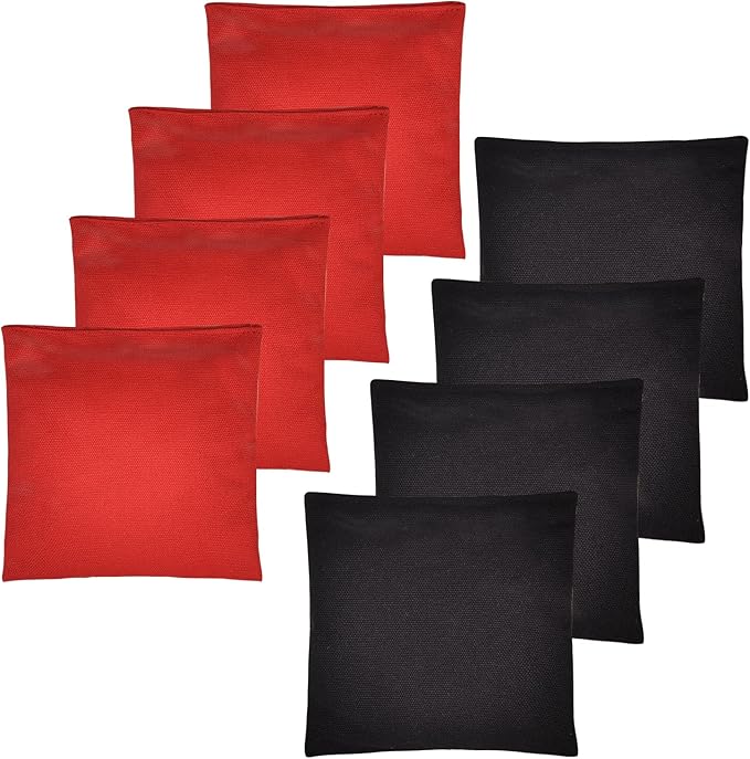 Set of 8 Regulation Cornhole Bags Double Sided, Weather Resistant Bean Bags for Cornhole Toss Game, Corn Hole Beans Bags with Tote Bag