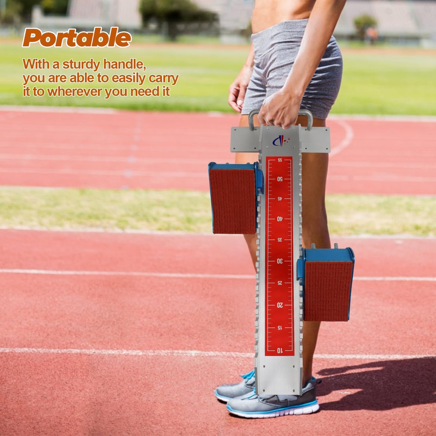 Vaolvpant 25in Starting Blocks with Premium Aircraft-Grade Aluminum 6 Angle Adjustable and Detachable Pedals Ideal for Running Enthusiasts Professional Track and Field Competitions
