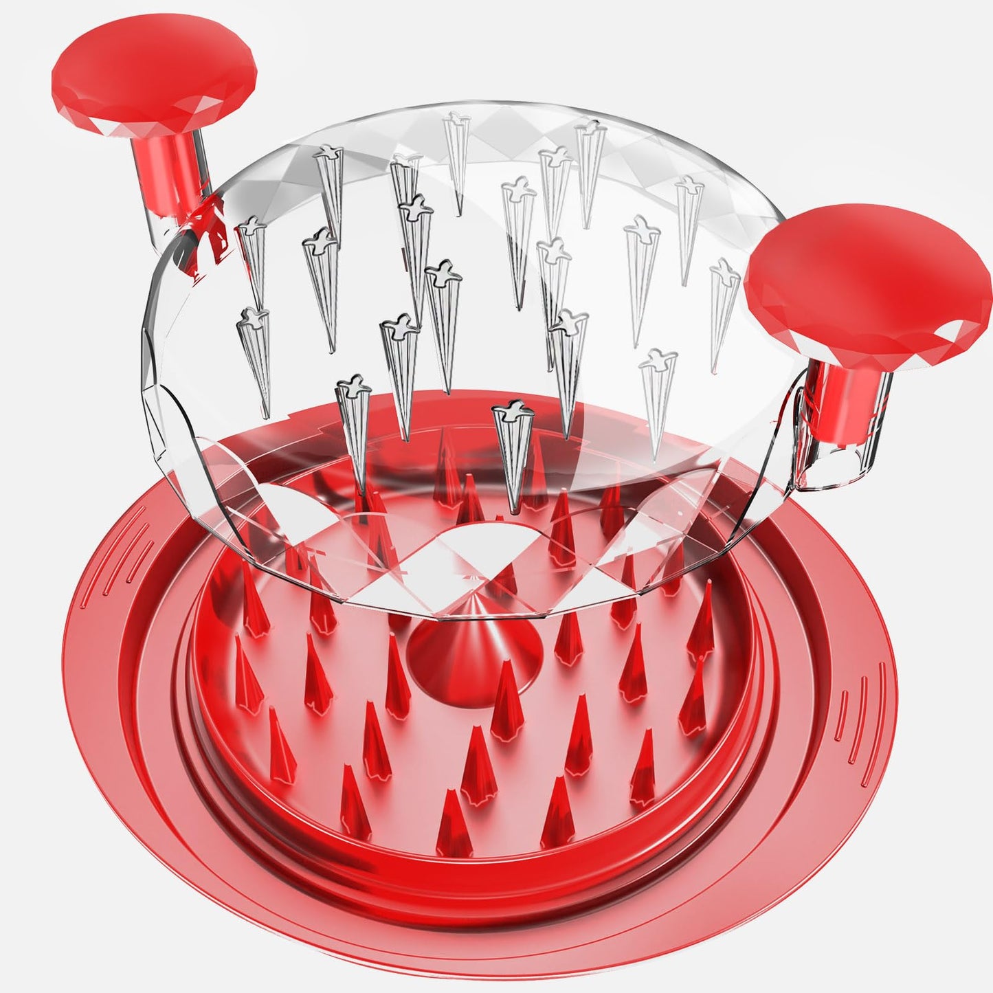 Chicken Shredder Tool Twist, 11" Heavy Duty Large Chicken Shredder, Meat Grinders Gadgets Machine, BPA Free, Strong Anti-Slip, Dishwasher Safe, Suitable for Pork Beef Chicken, Red