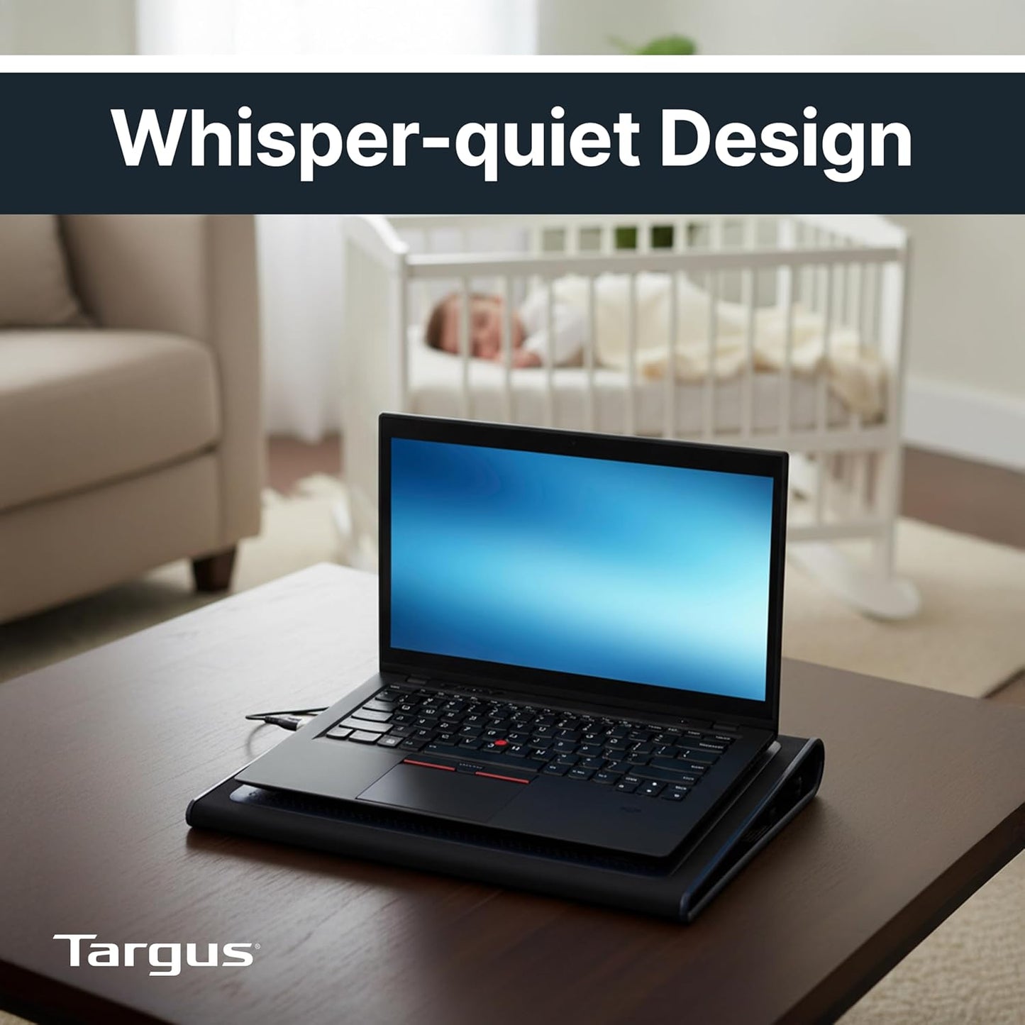 Targus 17 Inch 17" (AWE55US) Dual Fan Lap Chill Mat - Soft Neoprene Laptop Cooling Pad for Heat Protection, Fits Most