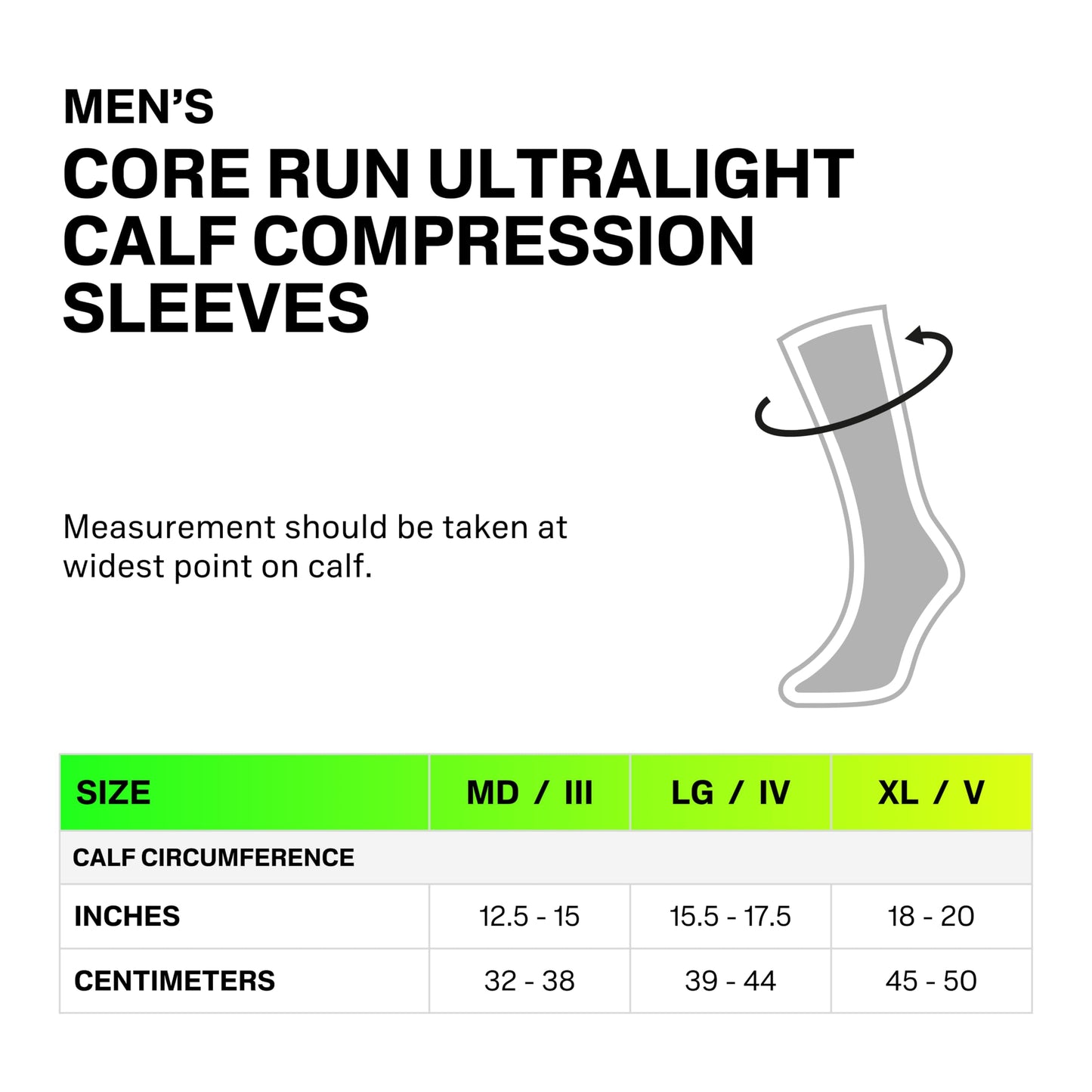 CEP Core Run Ultralight Calf Sleeves, Black/Grey, Men, IV
