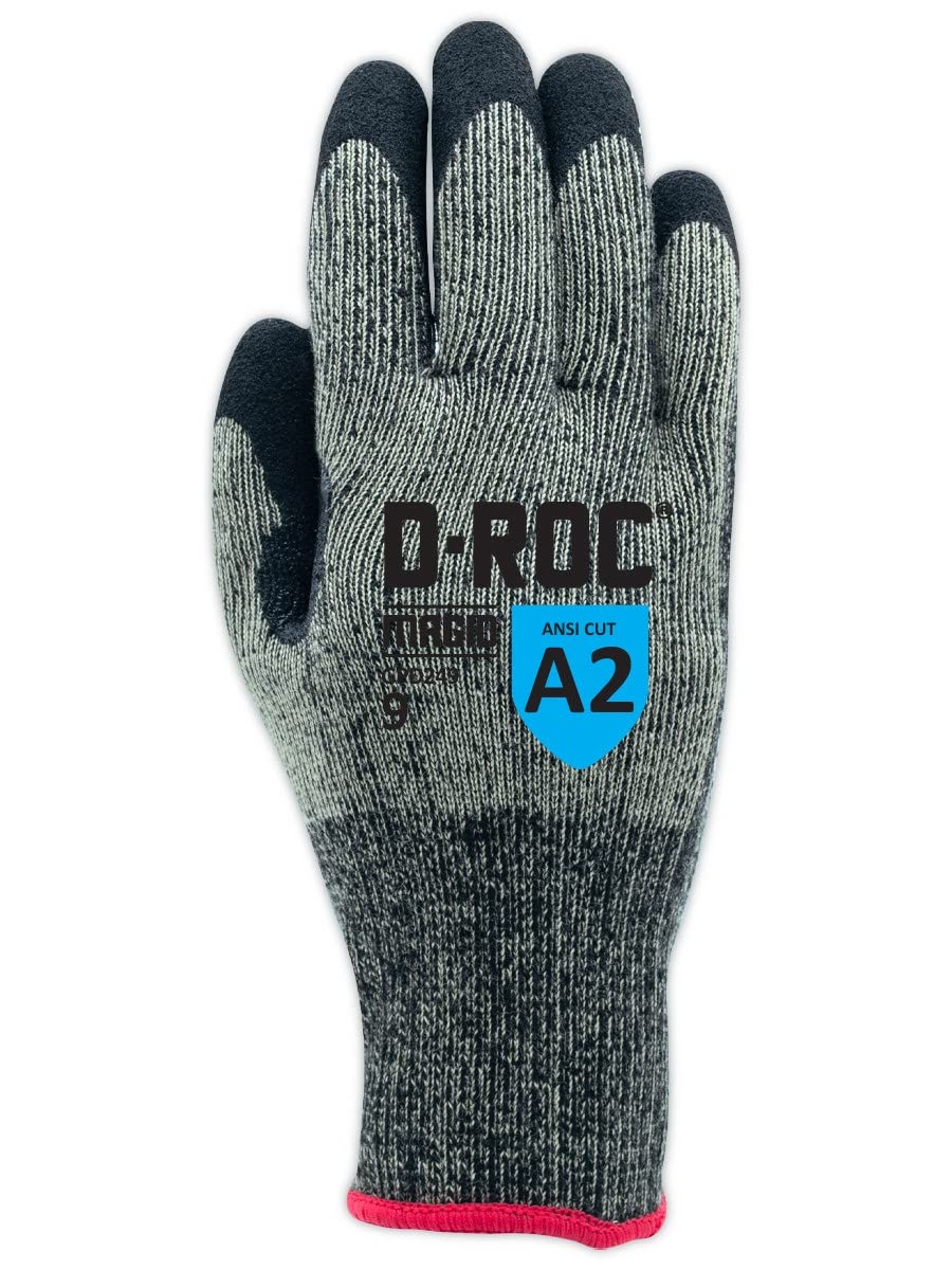 MAGID D-ROC ANSI A2 Heat-Resistant Work Gloves with Sandy Nitrile Coating, 12 Pairs, Size 11/2XL, GPD249