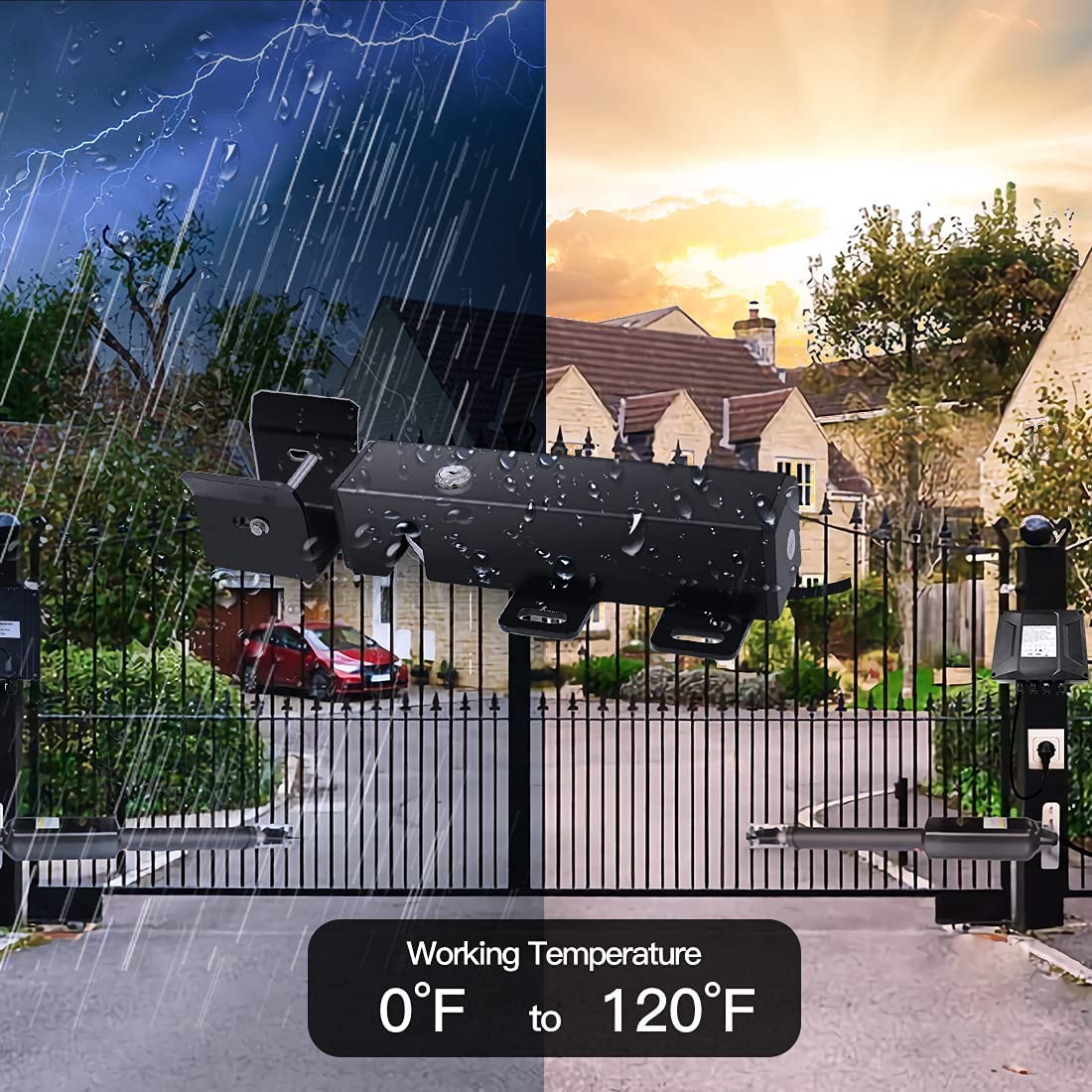 TOPENS ET24 Automatic Electric Gate Lock for DC 24V Swing Gate Opener Gate Operator System Device Safe Security Gate Lock