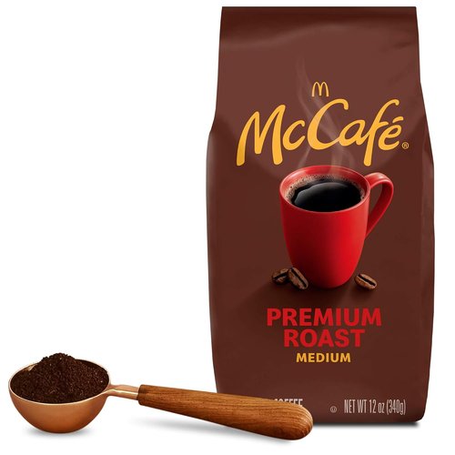 McCafe Premium Roast Ground Coffee - Medium Roast, 12 oz Bag for Rich Flavor and Aroma