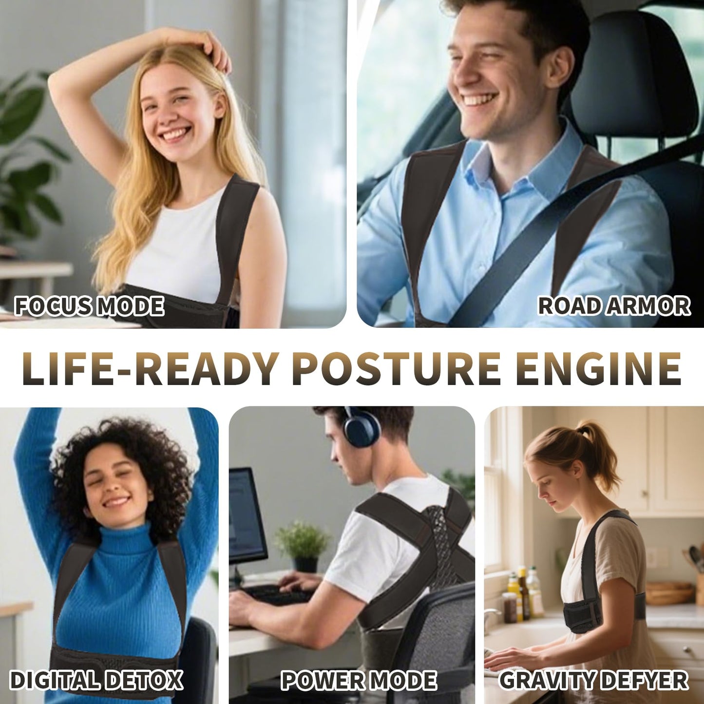 WNIEYO Posture Corrector for Women and Men Back Brace for Women Back Straightener for Effective Lower Back Pain Relief, Scoliosis, and Better Posture Support(S/M)
