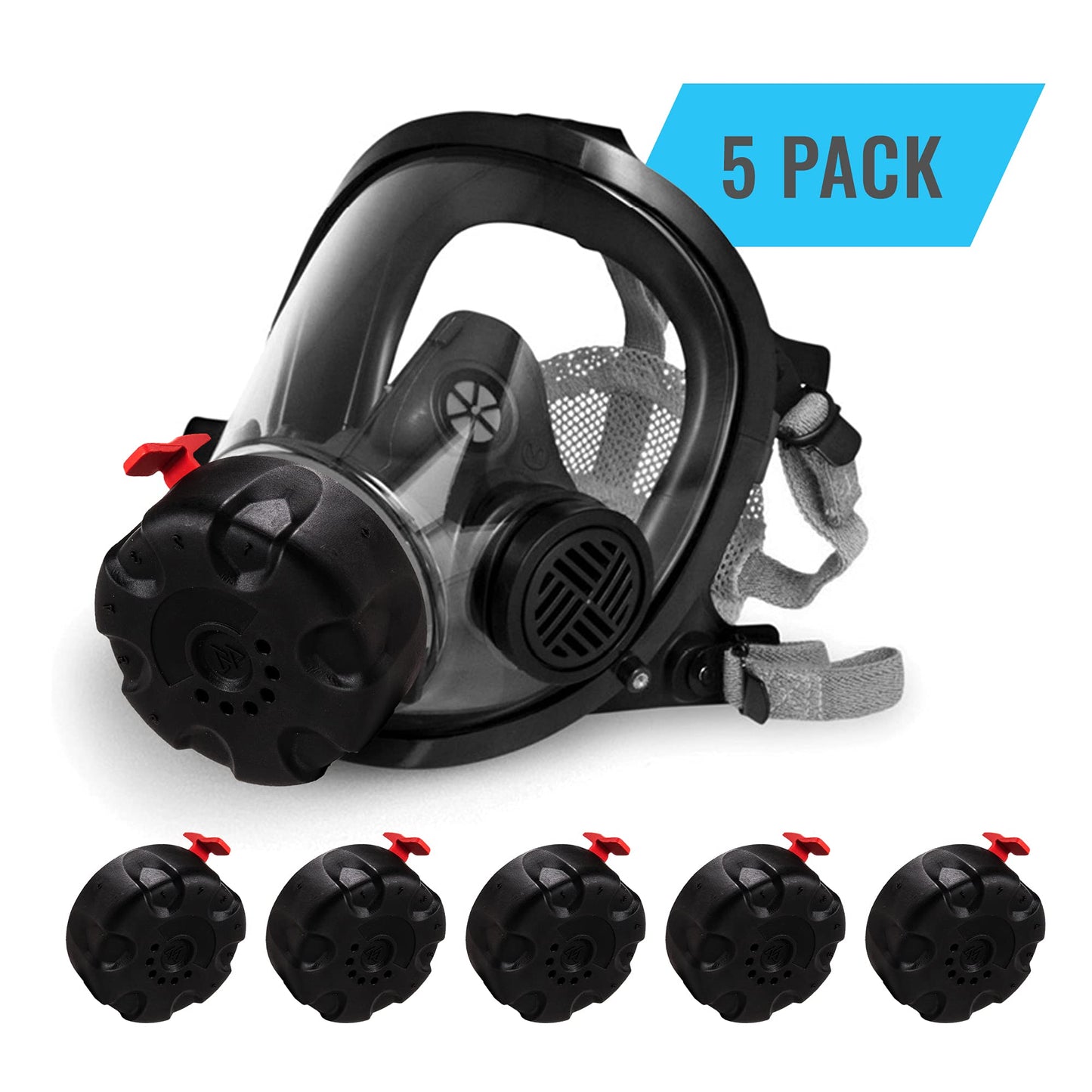 TRAININGMASK - XRT Pro 2.0 Resistance Training Regulator Insert, Firefighter Gear Breathing Masks, Training Masks for Men and Women Responders, Compatible with Scott AV-2000 & AV-3000, 5-Pack