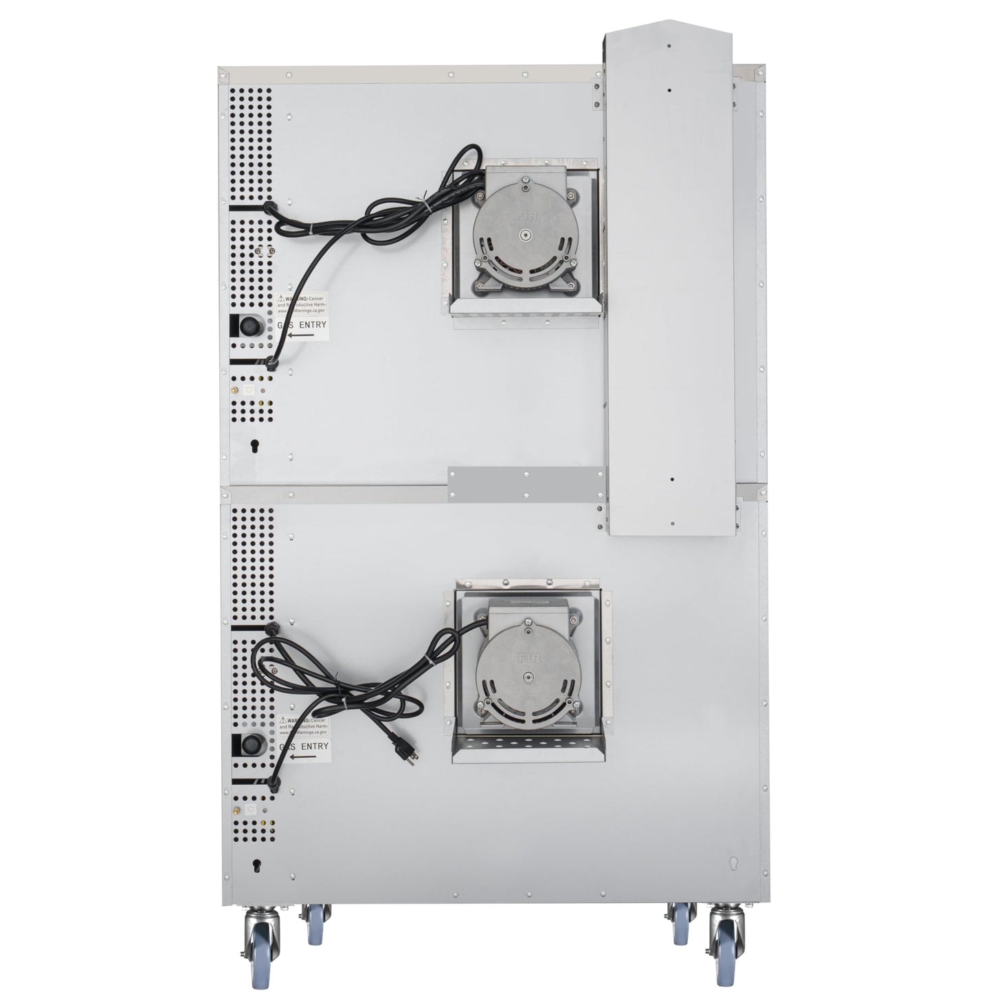 KoolMore 38 in. Full-Size Double Commercial Natural Gas Convection Oven 108,000 BTU With stacking And Casters in Stainless-Steel (KM-DCCO54-NGC)