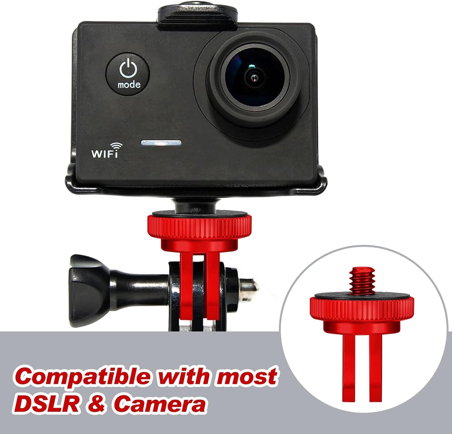Frienda 4 1/4-20 1/4 Pieces Aluminum Camera Tripod Mount Adapter Conversion Adapter for Tripod Compatible with GoPro