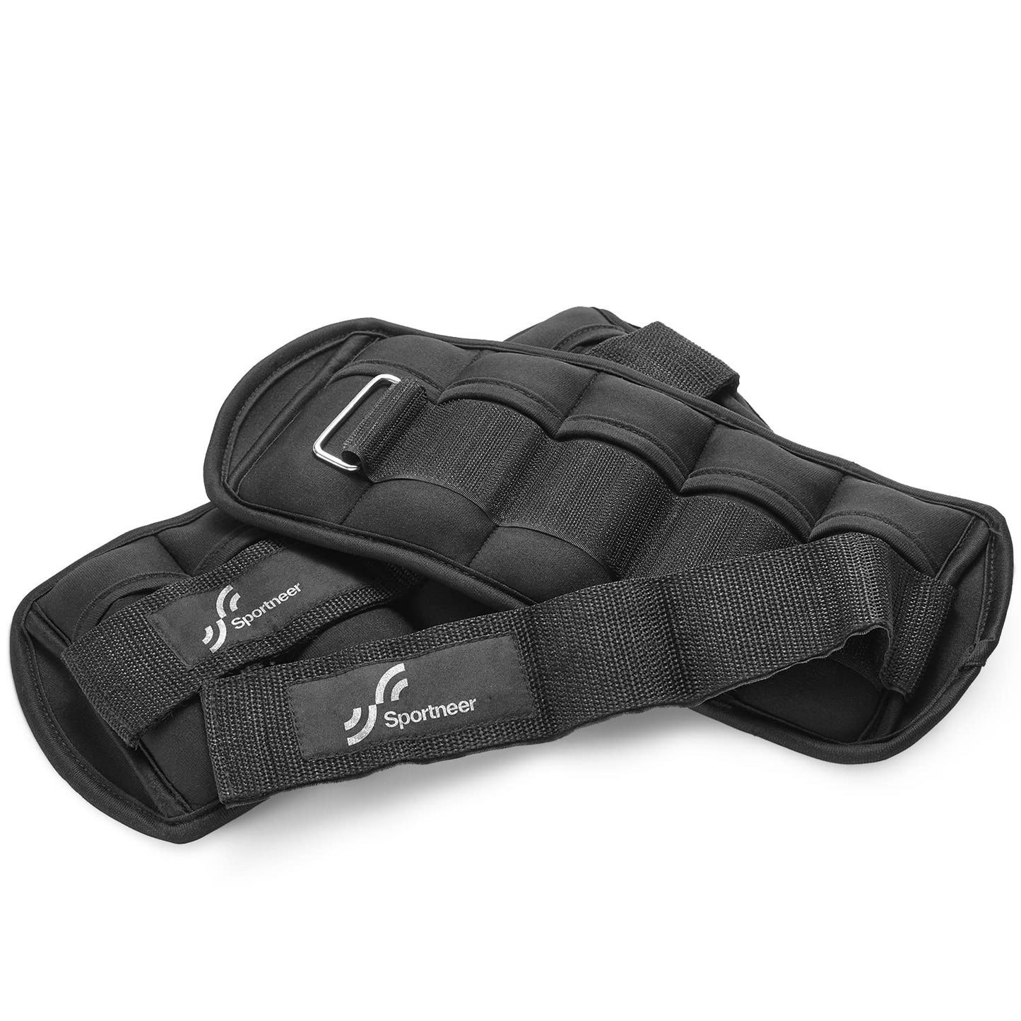 Sportneer Adjustable Ankle Weights Set - 1 Pair (2-10 lbs) Removable Sandbags for Women & Men, Comfortable Neoprene Leg Weights for Walking, Running, Pilates, Yoga, Home Workout & Physical Therapy