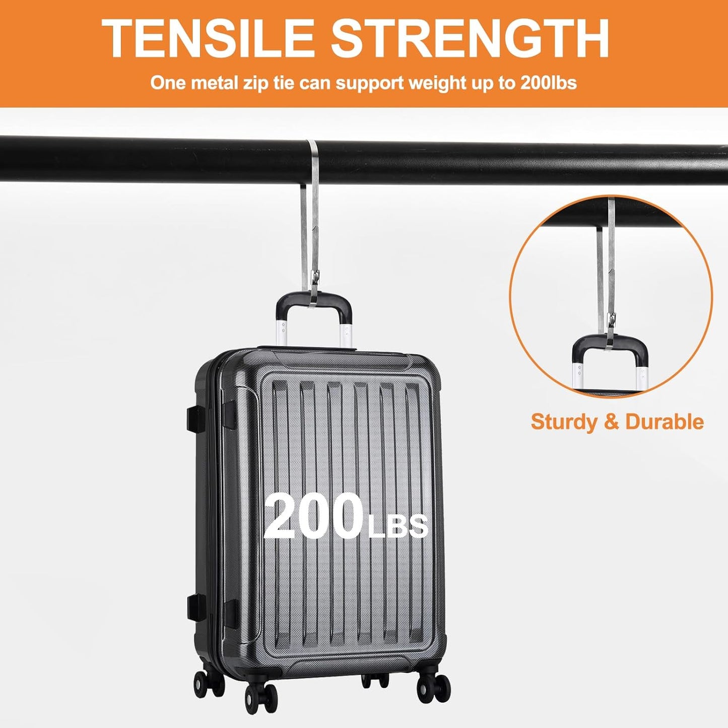 KiyHemo 110PCS 11.8IN +7.8IN 2026 Metal Zip Ties, Stainless Steel Zip Ties Heavy Duty for Outdoor, Heat Resistant Cable