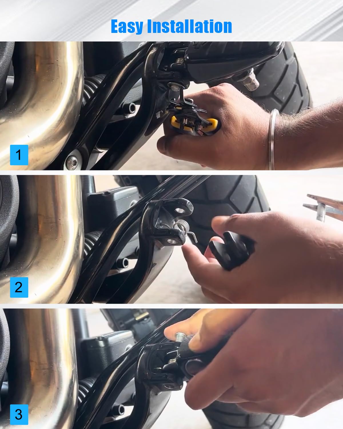 Motorcycle Foot Pegs Mount Supports Footrest Mounting Clevis Hardware Kit 29mm Fit for Harley Davidson FX Softail FXST FXR Low Rider Custom FXLR FXR Super Glide, Male Mount Style