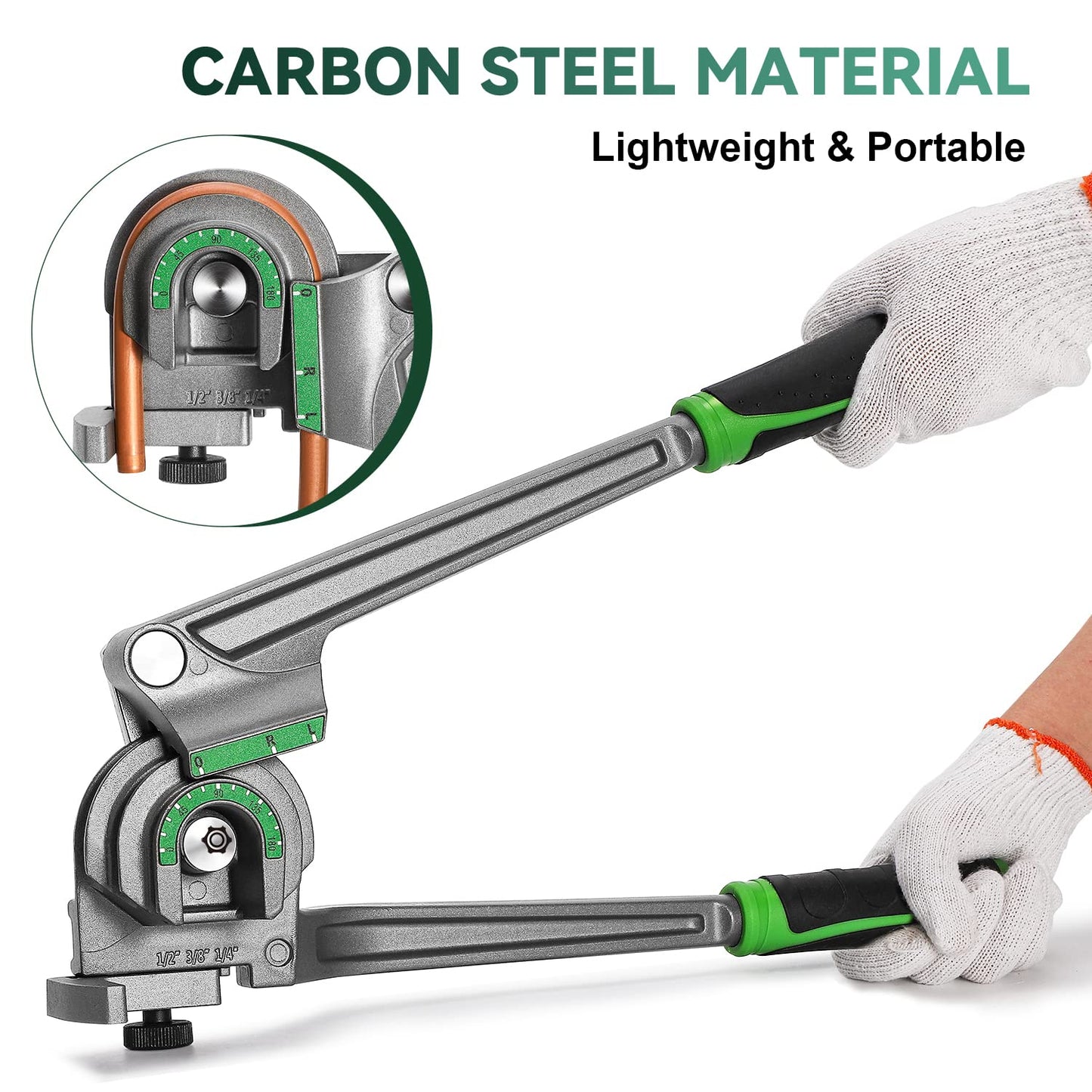 Antstone Tubing Bender Kit with Reverse Bend & 1/4” 3/8” 1/2” O.D. Tubing Bender 3 in 1 Tube Bender