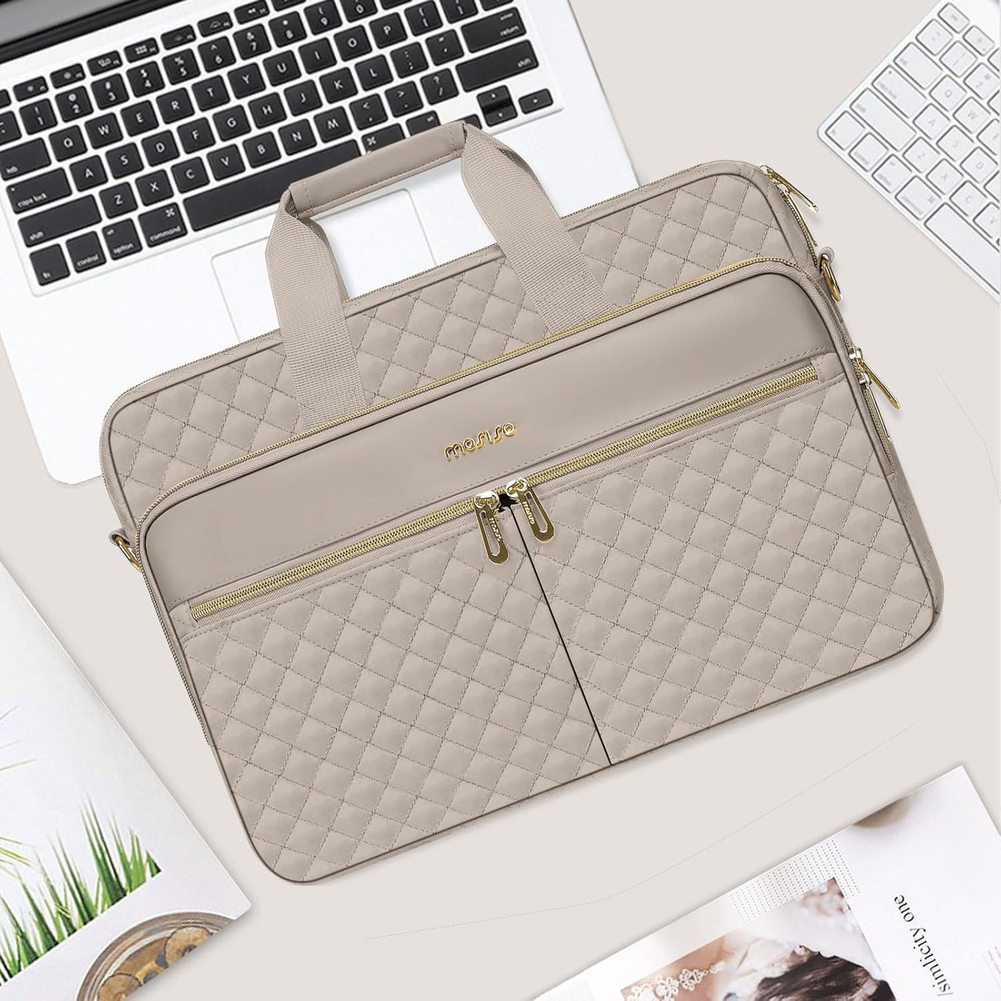 13-14 inch 13 inch/Air 13.6/13 13/14, 3 MOSISO Laptop Bag, Laptop Briefcase Messenger Compatible with MacBook Neo /Pro