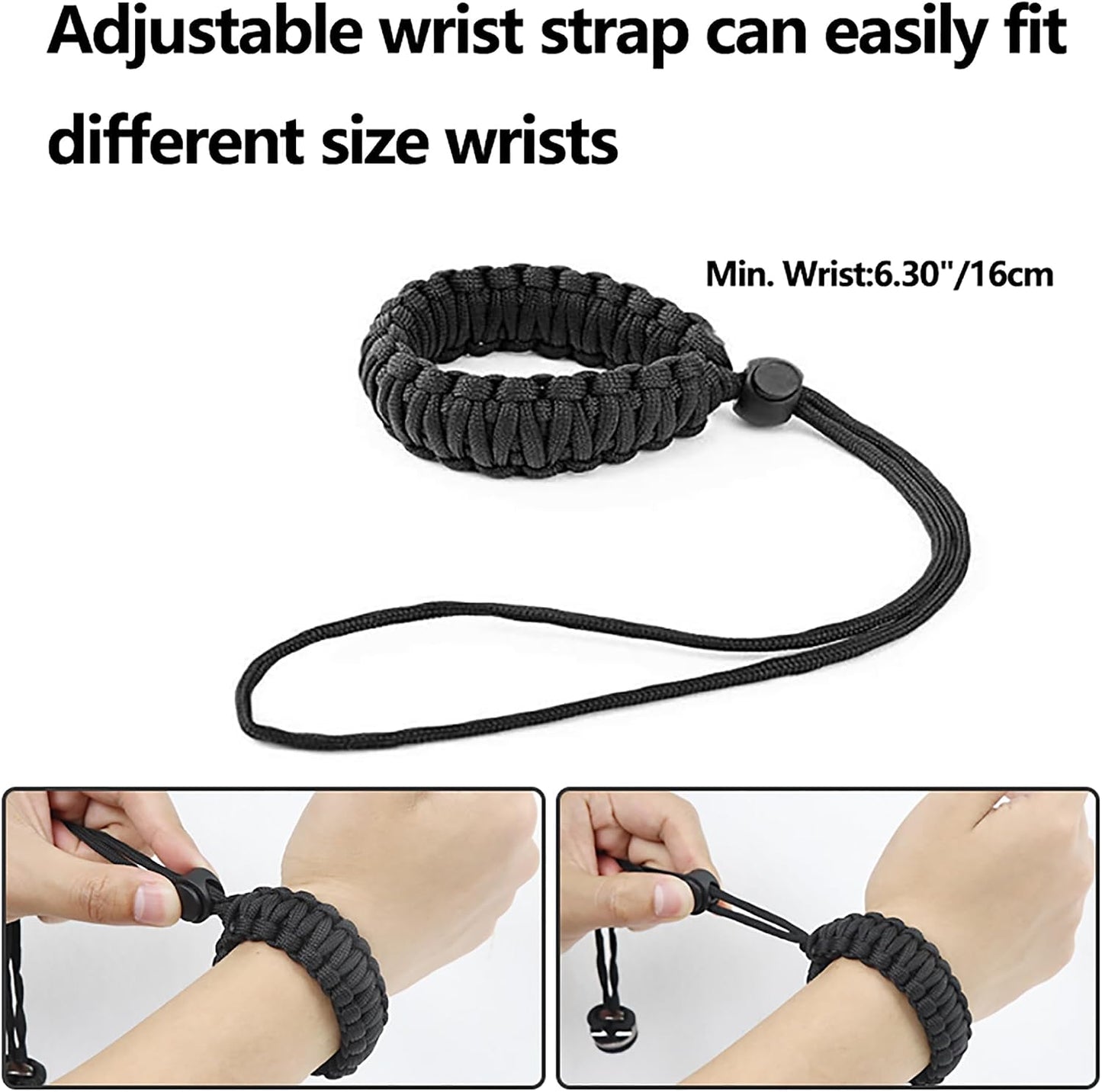 Elsteia 1/4" 360 X3, Camera Wrist Strap Adjustable Paracord Lanyard wrist strap Quick Release with Screw for Insta Ace