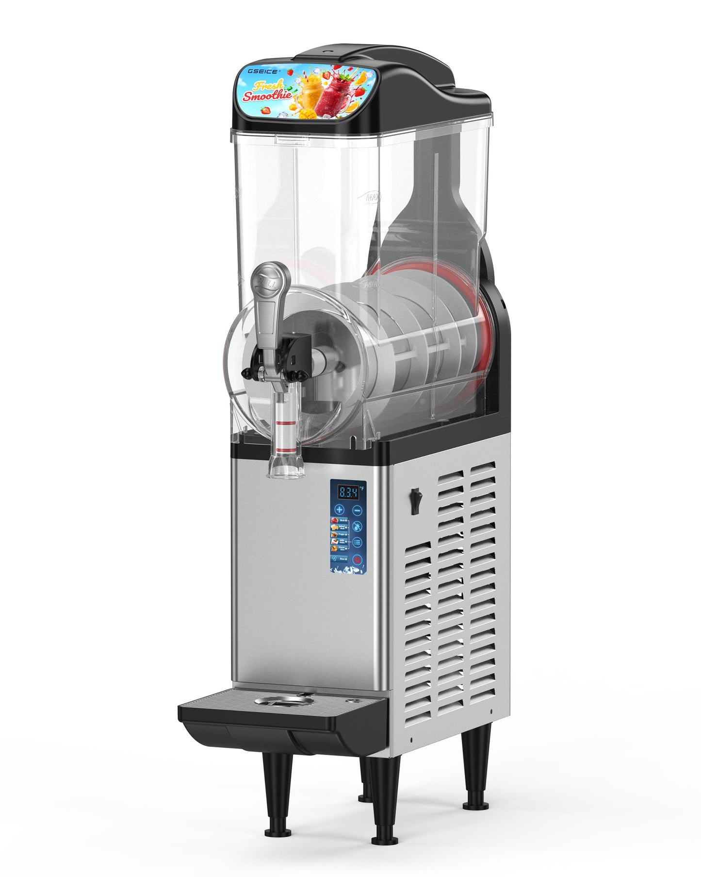 GSEICE 4.8 Gal /18L Commercial Slushie Machine, 5-in-1 Single Tank Slushy Frozen Drink Maker for Restaurants, Bars,Cafe and Home