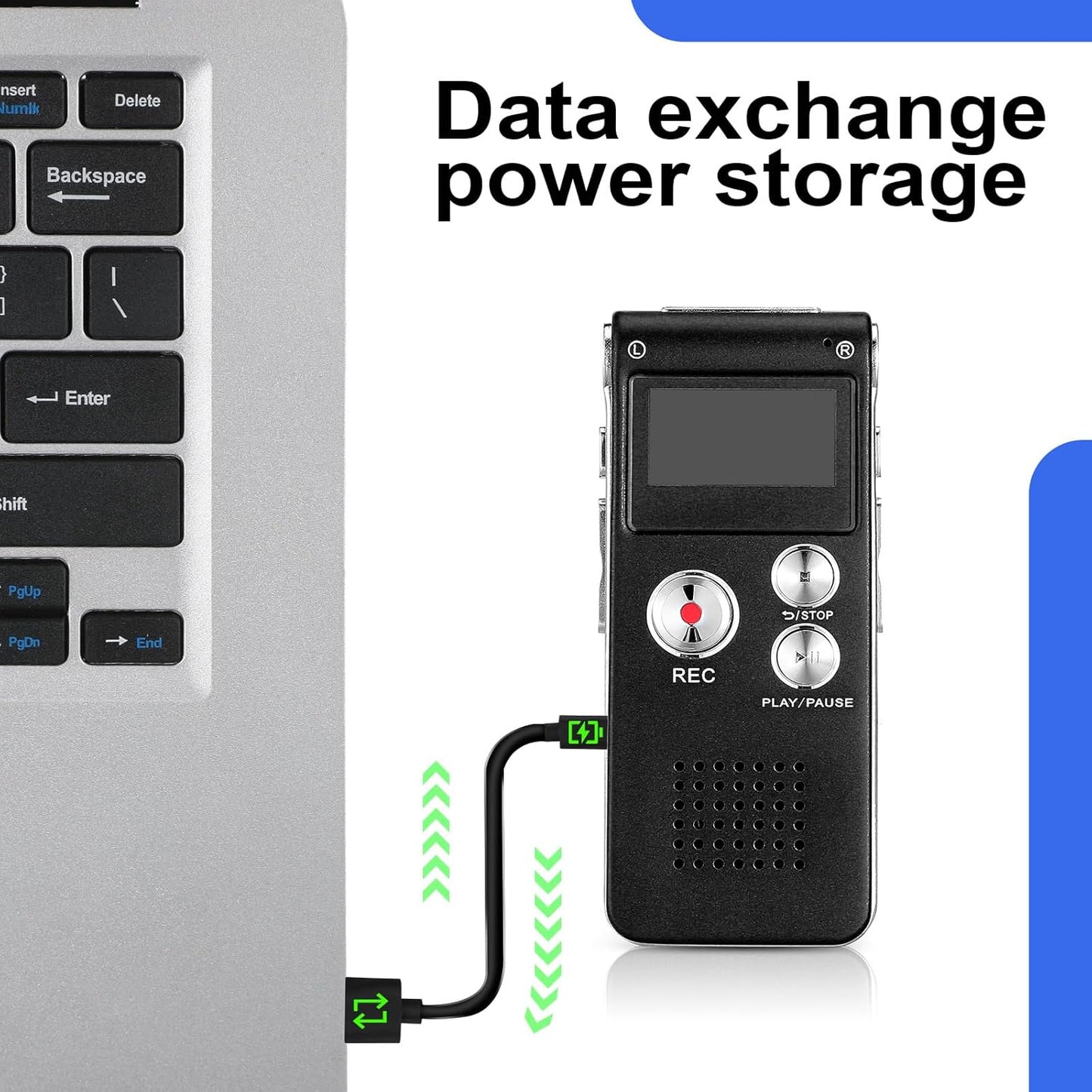Tellegloww 8GB(Black) Ghost Hunting Equipment Paranormal Equipment for Ghost Hunting Digital EVP Voice Activated