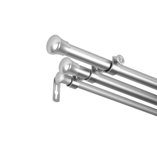 13/16" Triple Curtain Rod 28-48 inch - Satin Nickel