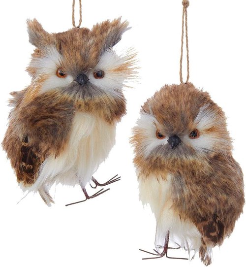 Kurt Adler Plush Brown Owl Ornament - Adorable Home Décor for Holiday Cheer | Perfect Gift Idea