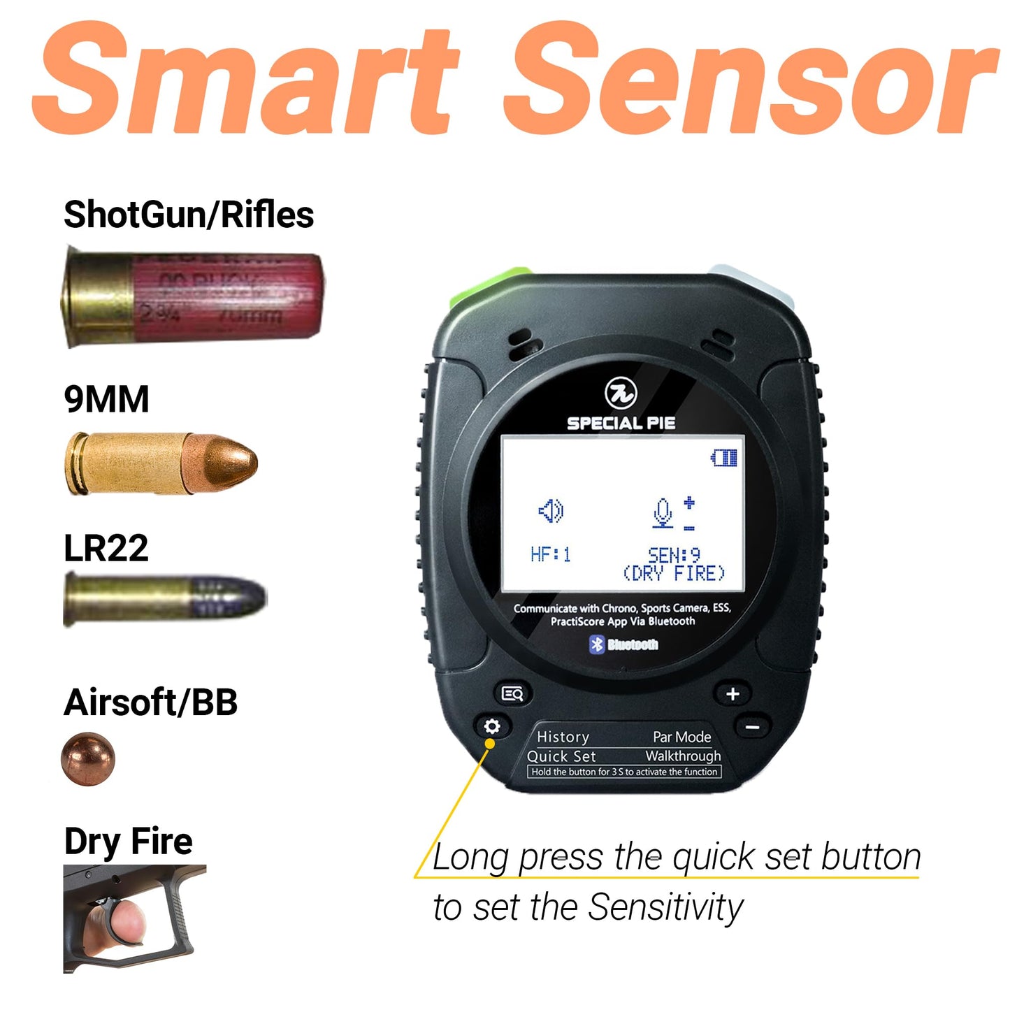 SPECIAL PIE Shot Timer for Shooting Competition- Connect with Big LED Score Display, Perfect for Shooting Competition & Shooting Club (Black)