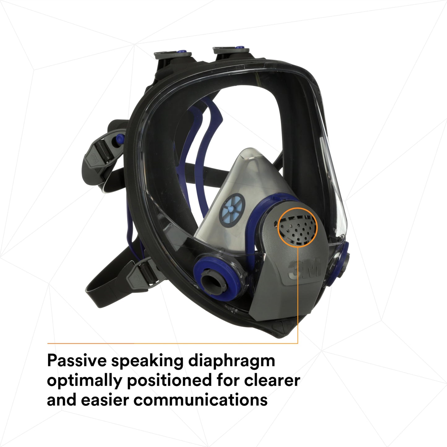 3M Ultimate FX Full Facepiece Reusable Respirator, FF-402, NIOSH, ANSI, Six-Strap Harness for a Secure Comfortable Fit, Cool Flow Valve, Passive Speaking Diaphragm, Medium