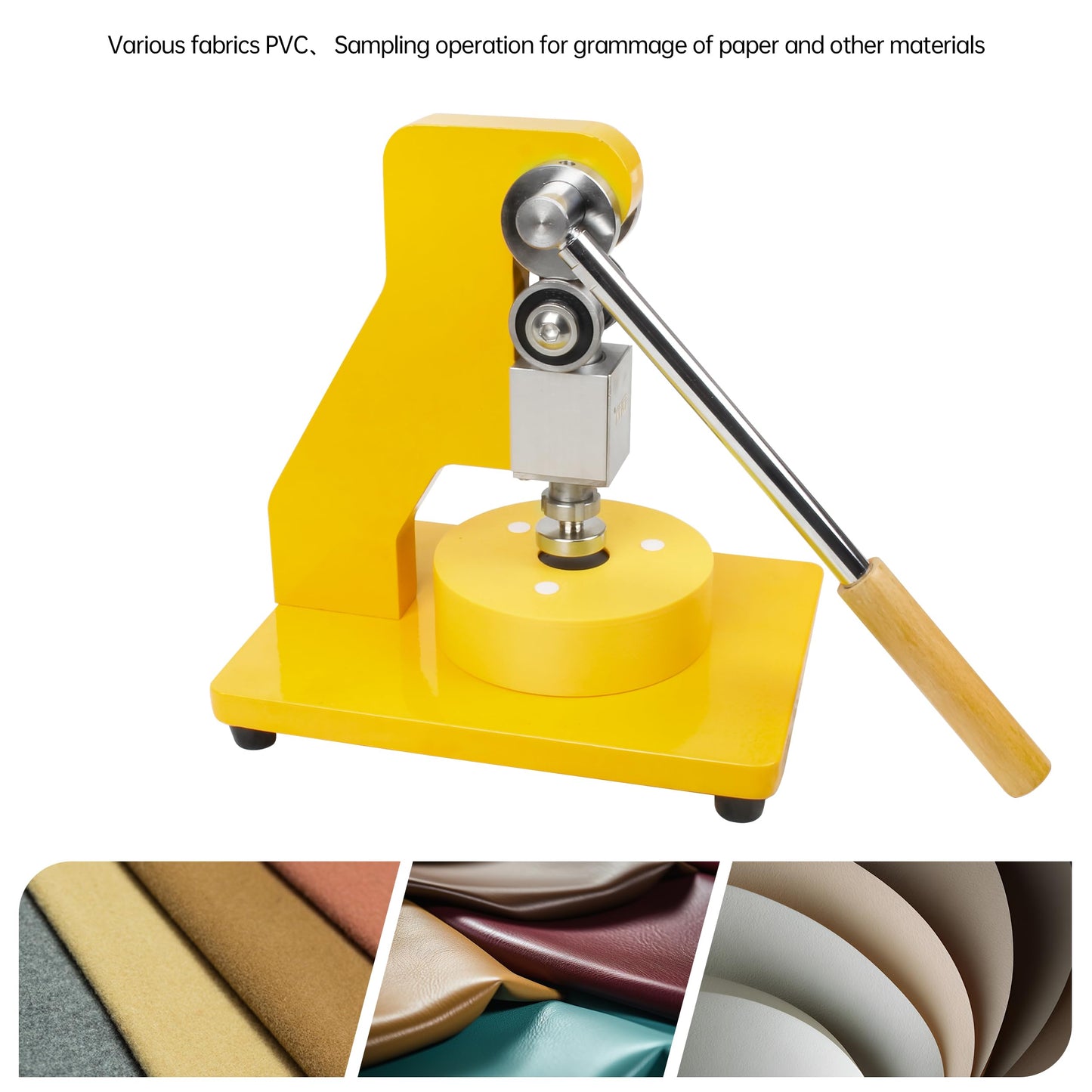YIDOFENG Circle Sampler Cutter Round Sample GSM Cut Machine for Fabric, Rubber, Leather, Carpet, Paper ,Foam,100cm² Manual Die Cutter Hand Press Mold Cutter Leather Leathercraft Cutting Machine