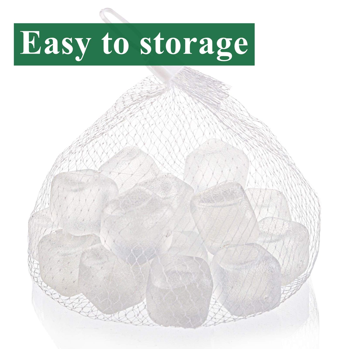 Yopay 200 Pieces Plastic Ice Cubes, 1" Reusable Ice Cubes For Chills Drinks, All Beverages, Refreezable, Washable, Quick And Easy To Use, White, Square