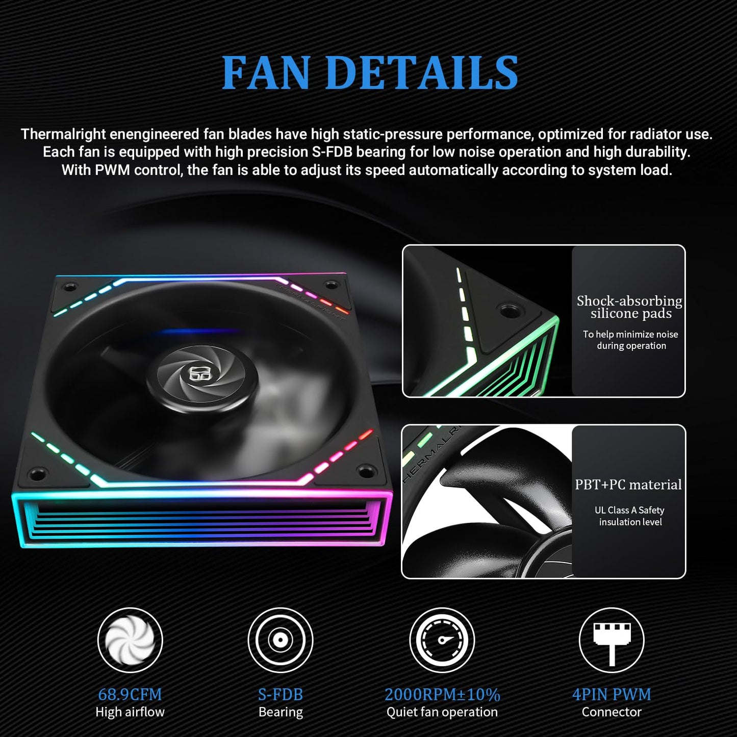 Frozen 240 240mm TL-M12*2 LGA1851/1700/1150/1151/1200/2011/AM4/AM5 Thermalright Infinity Black CPU AIO Cooler