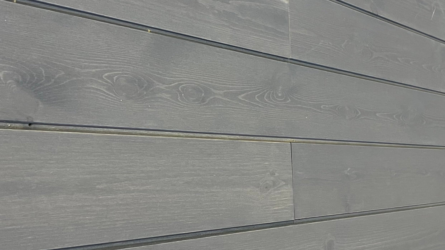 European red Pine wall Panels Soild Real Pine Wood Planks for wall decr 0.5 Tx4 W x 35.8 L inches Length (Grey)