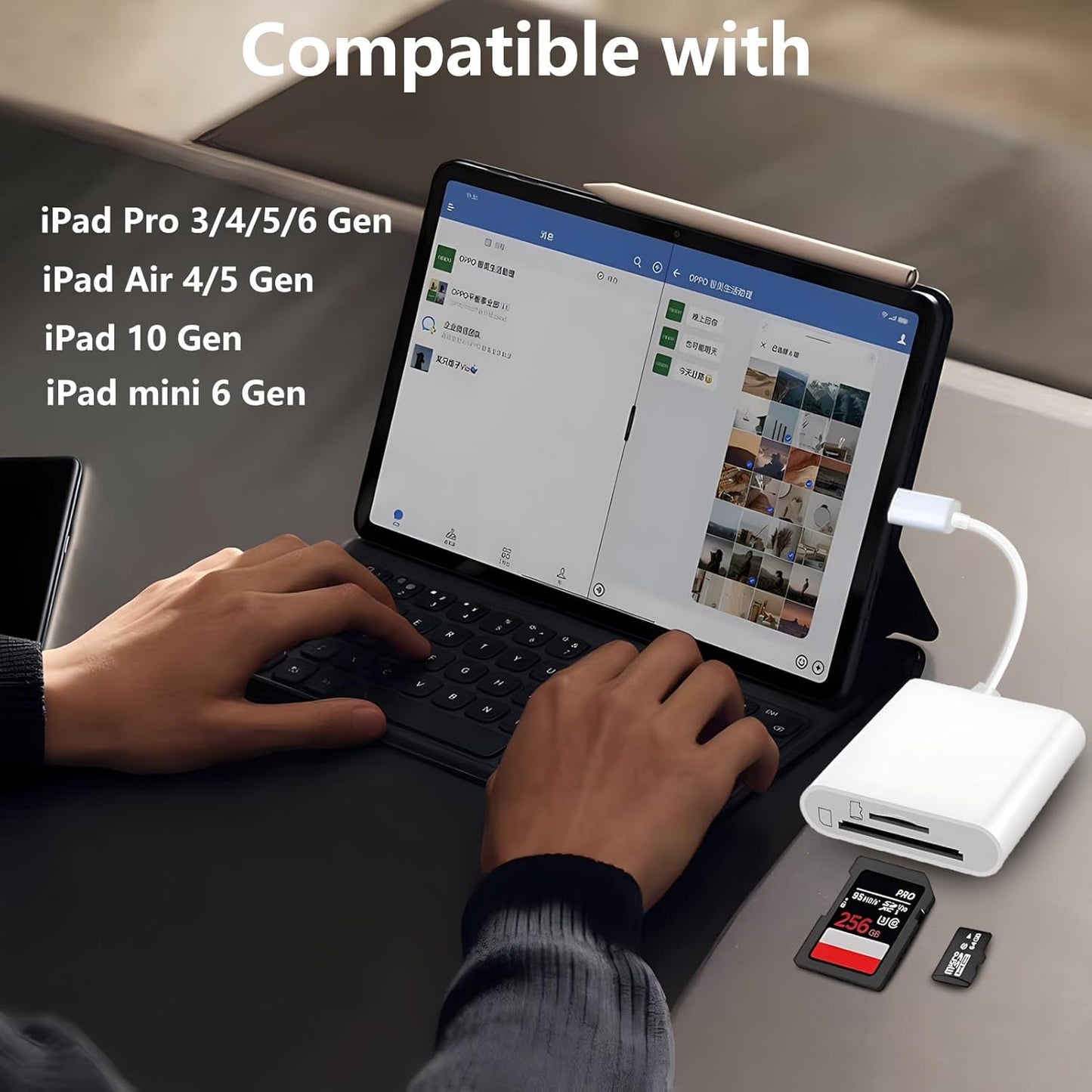 MTIQHS 15/16/17, 17/iPad/MacBook USB C SD Card Reader for iPhone Dual Card Slots Micro SD Card Reader USB C Support SD