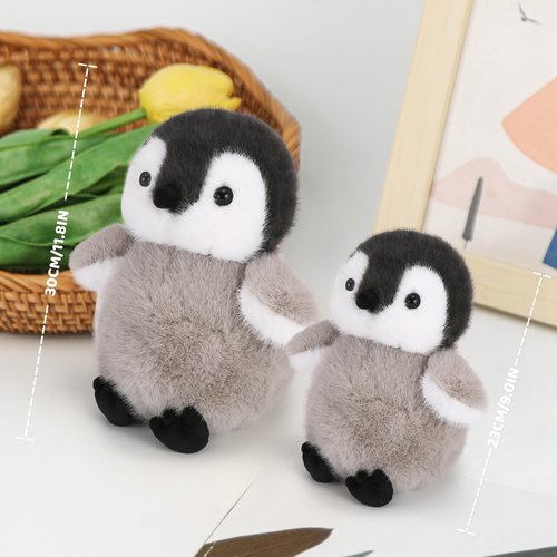 ABEARCAR Soft Penguin Plush Stuffed Animals 9" Cute Penguin Stuffed Plushies Pillow Birthday Christmas Valentine's Day Gifts for Kids Girlfriend(Small)