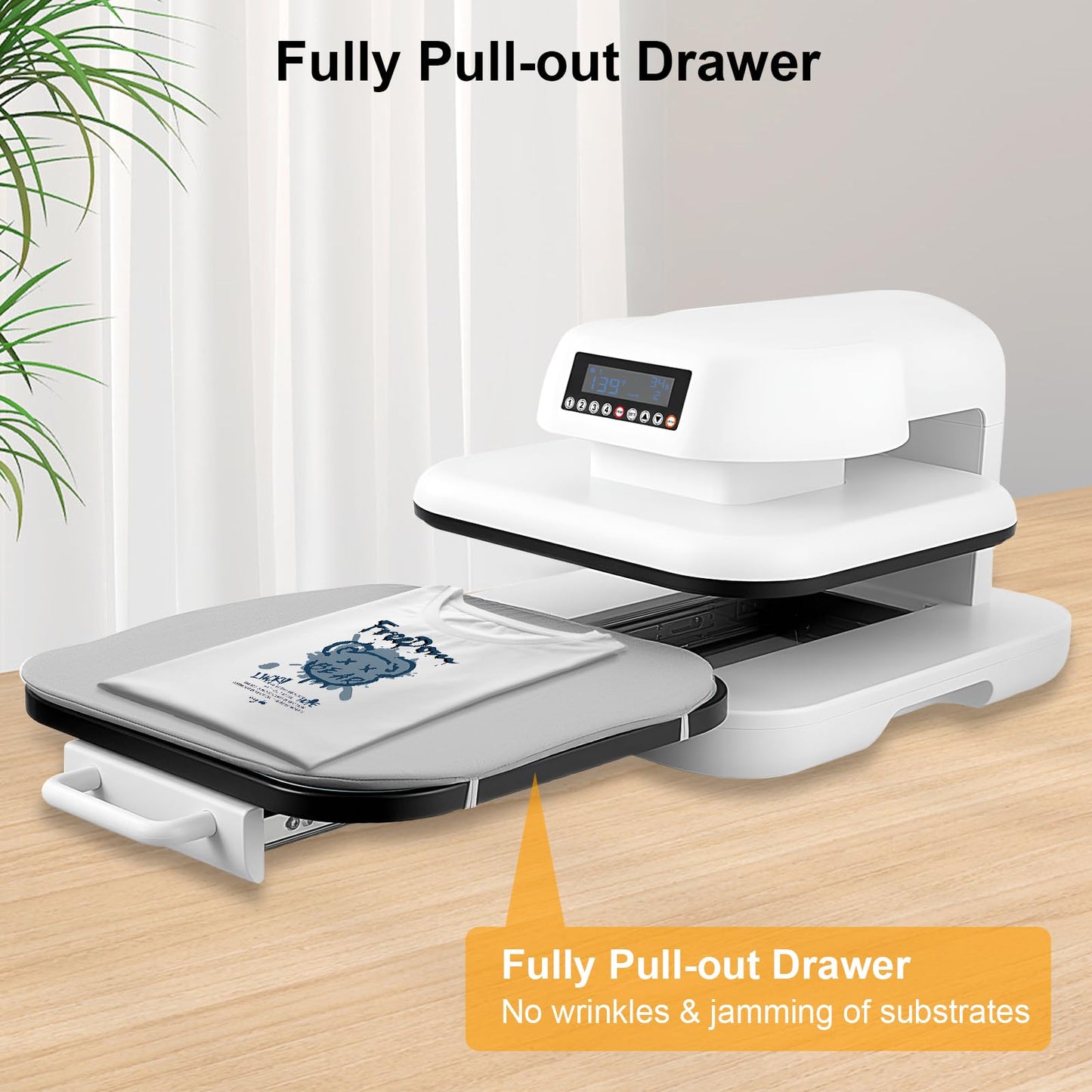 Auto Heat Press 2, Heat Press Machine for T Shirts with Adjustable Pressure & Higher Heating Height, Rapid Heating, Even Heat Distribution, 15x15 for HTV, Sublimation, Heat Transfer Projects