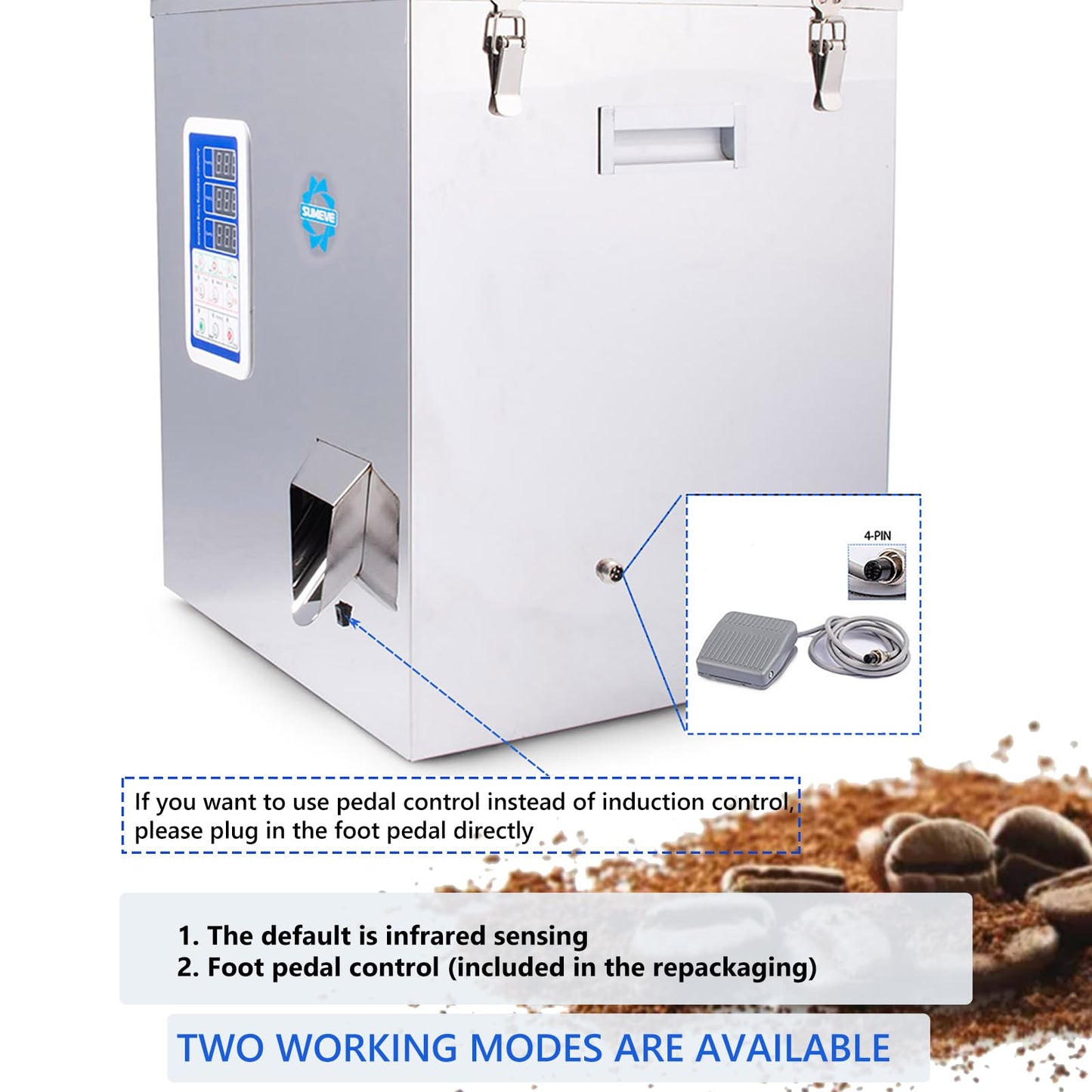 Sumeve Powder Filling Machine, Powder Dispenser For Dry Powder, Flour, Coffee Powder, Glitter 110v60hz 1-100G