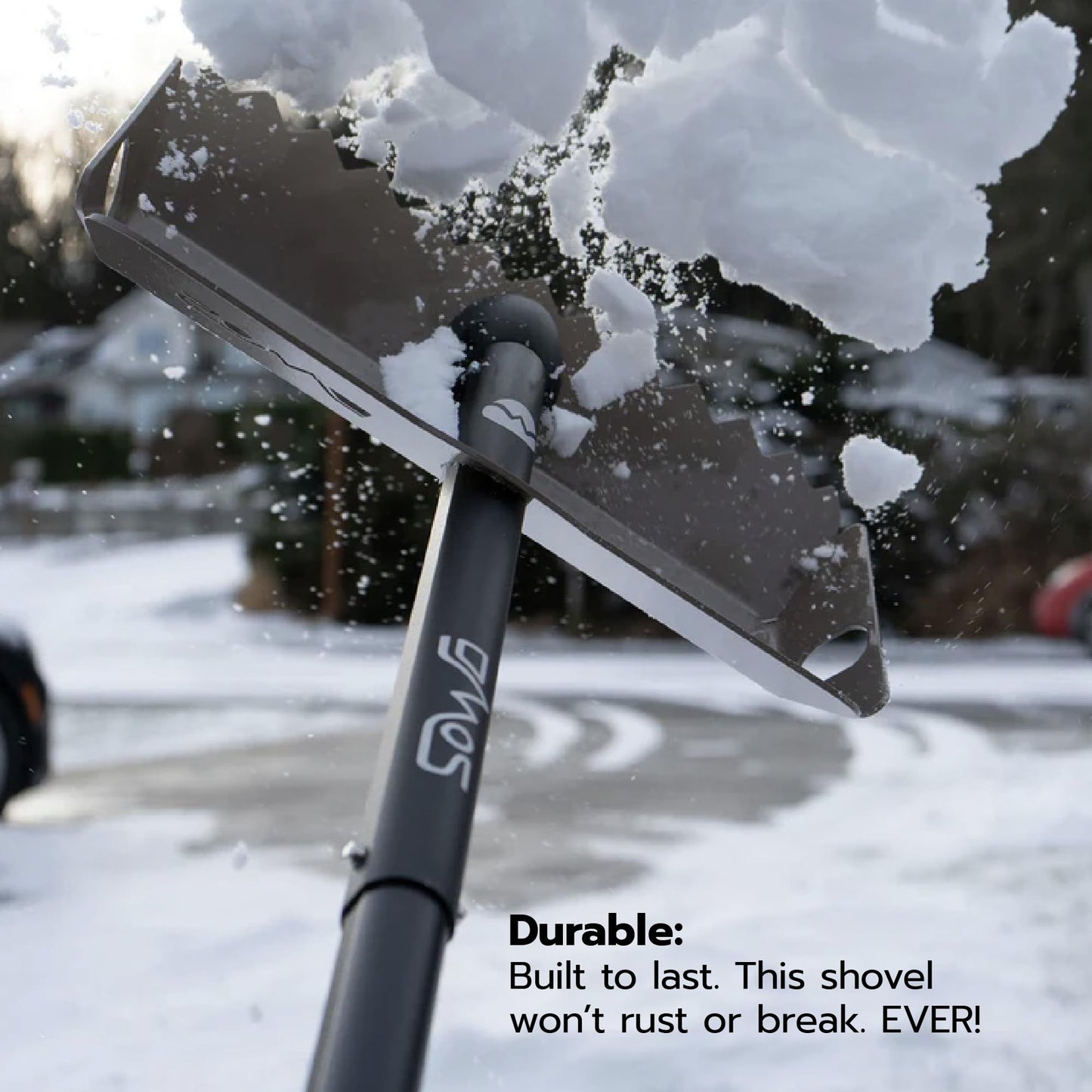 DMOS Stealth Shovel - Lightweight, Heavy-Duty Aluminum Sand & Snow Shovel with Extendable & Collapsible Handle for Camping, Overlanding, Survival, & Off-Road Use - Flat Dark Earth - Regular