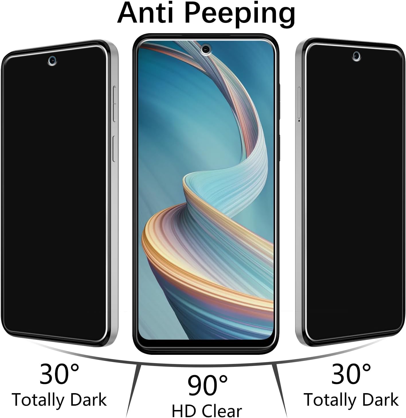 [2 Pack 5G 2023 9H MAYtobe Privacy Screen Protector For Moto G Tempered Glass, Hardness, Anti Scratch, Bubble Free