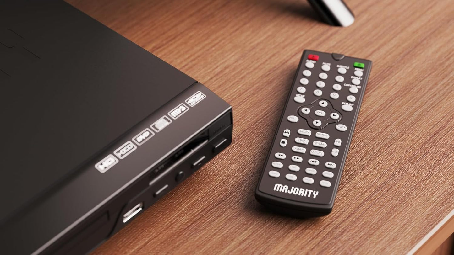 Majority 1080P MP3 HDMI DVD Player for TV | Region Free DVD Players for Smart TV | Mini DVD Player with USB, CD & |