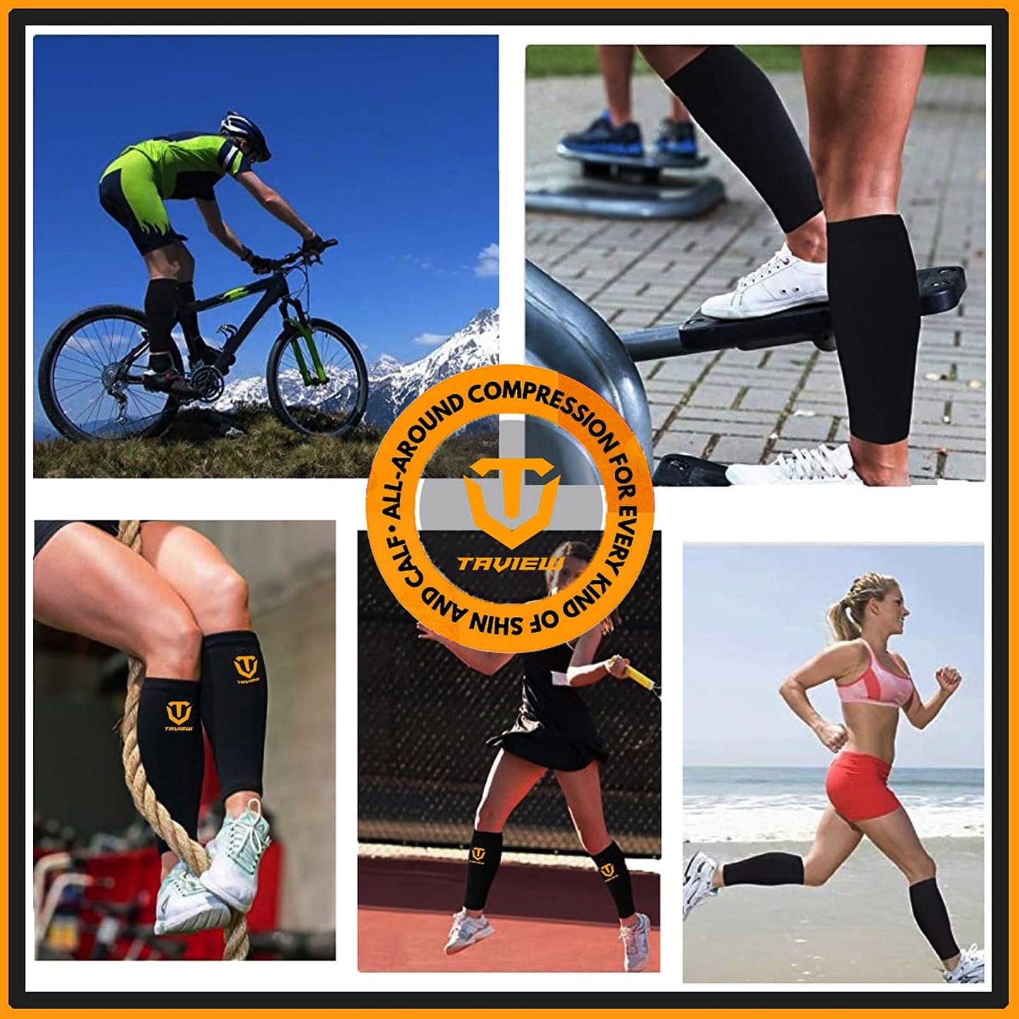 TAVIEW Weightlifting Deadlift Shin Guards, Calf Support Brace 5mm Thick Neoprene for EasyWear Deadlift Shin Guards,Training Pants and Tights, Ultimate Shin Protection
