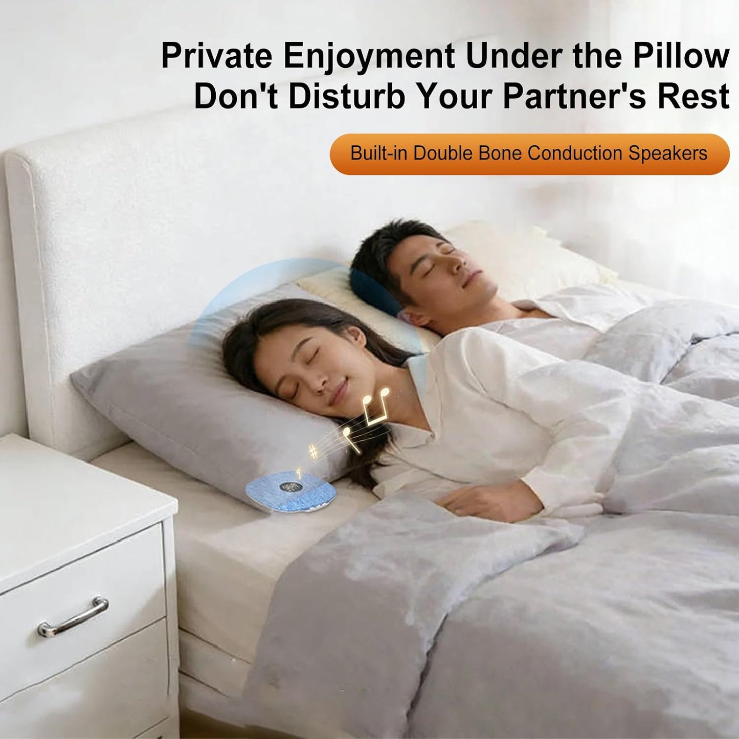 Generic 30H Pillow Speakers for Sleeping, Sleep Speaker Under Pillow Thin Wireless with Timer, Under The Pillows