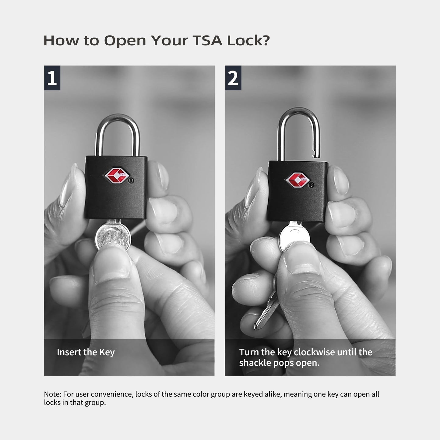 UP Security TSA Locks for Luggage with Keys, Travel Luggage Locks TSA Approved 4 Pack, Small Padlock with Key, Keyed Alike Mini Padlock for Suitcase, Backpack, Bag, Zipper, Case, Box, Small Locker