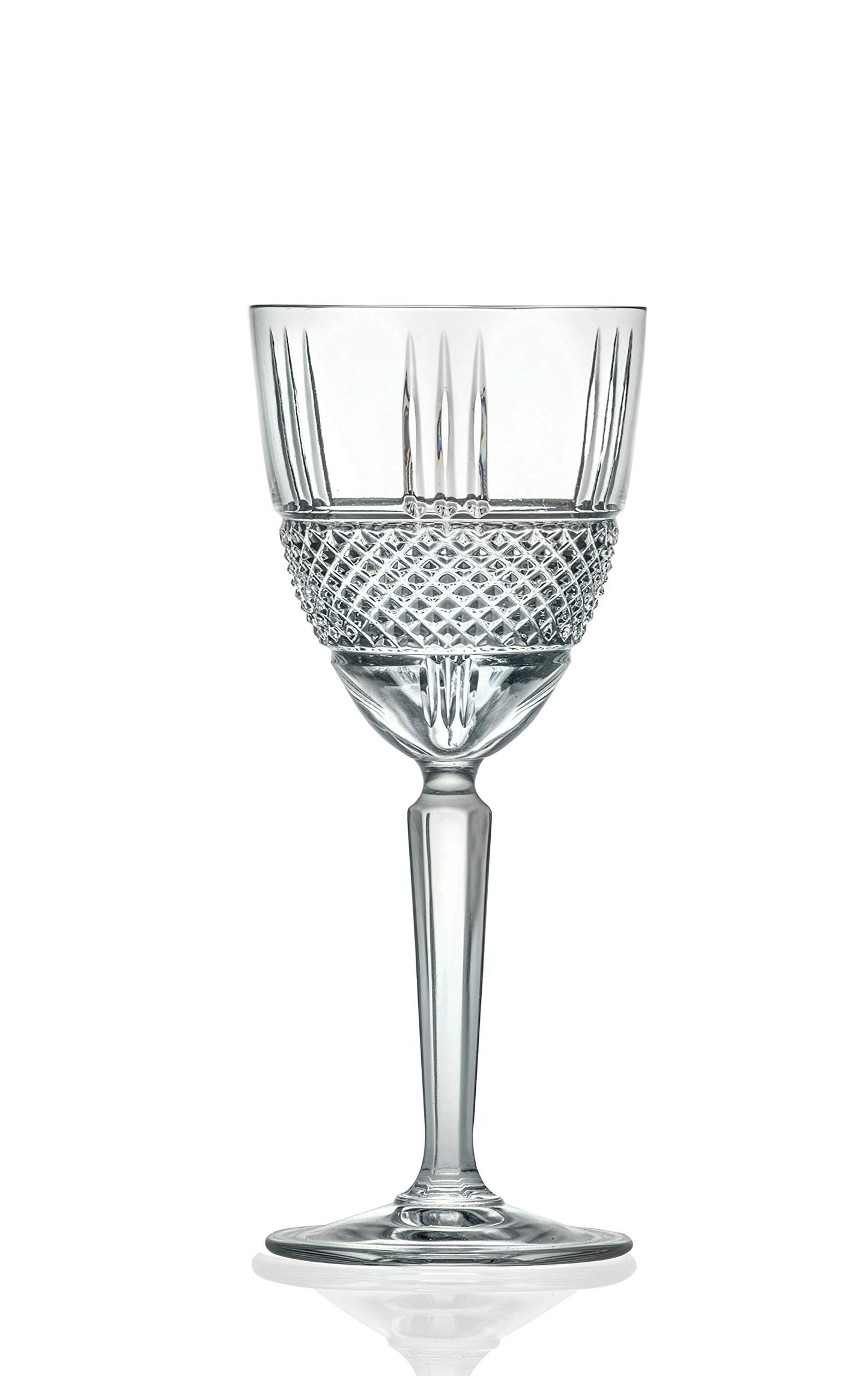 Barski Goblet, White Wine Crystal Glass, Water Glass, Stemmed Glasses, Set of 6 Goblets, 8 oz, Beautifully Designed, Made in Europe