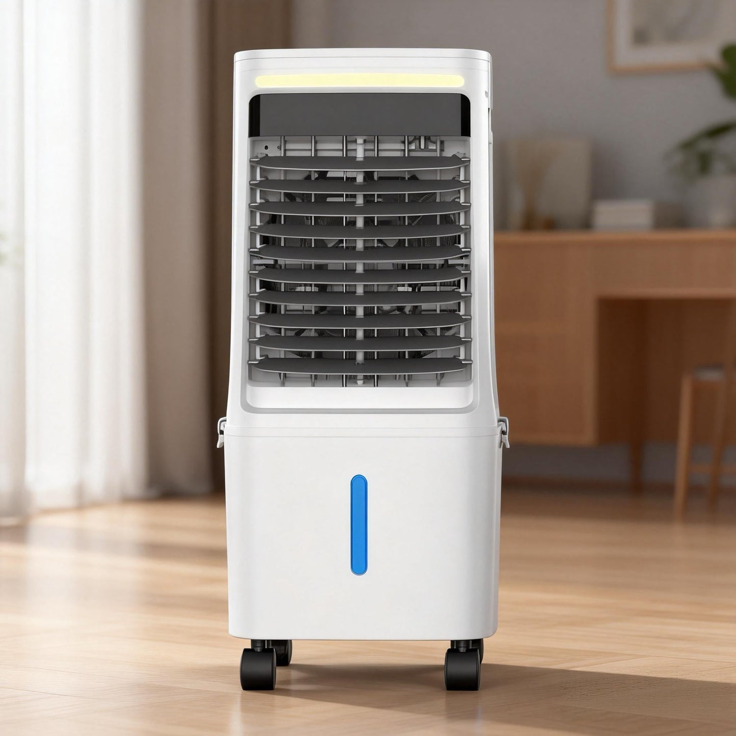 Uthfy 33" Swamp Cooler Air Conditioner, Evaporative Air Cooler with Dual Water Tanks for 24H Cooling, 120° Oscillating, 7 GAL Detachable Water Tank, 12H Timer, Portable AC for Bedroom