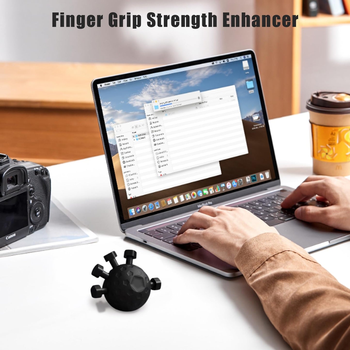 Xanadued Finger Grip Strengthener, Finger Strength Trainer, Grip Strength Trainer Ball, Adjustable Hand Grip Strengthener, Silicone Grip Strength Trainer