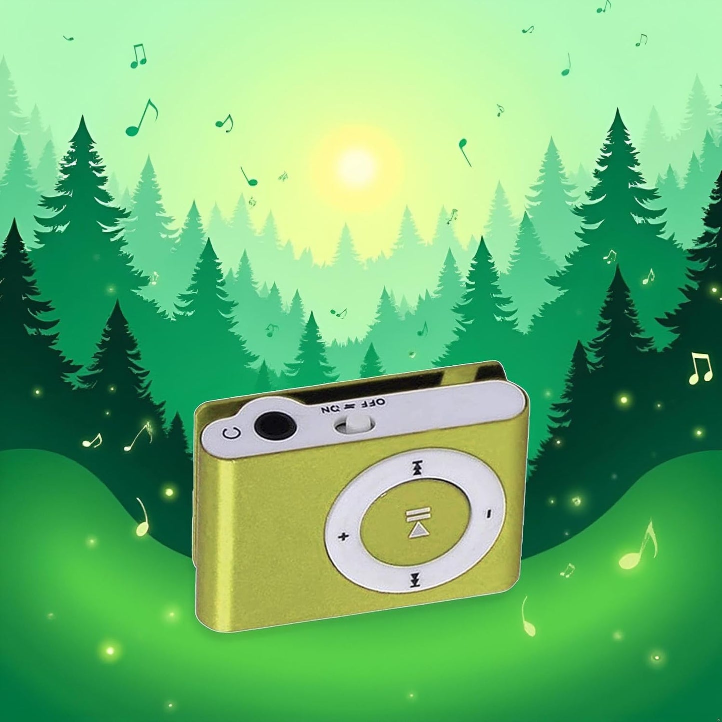 ZhangyiHot Mp3 Green Colors Portable Metal Mini Clip Sport Player No Memory Card Music Player with Tf Slot Nice