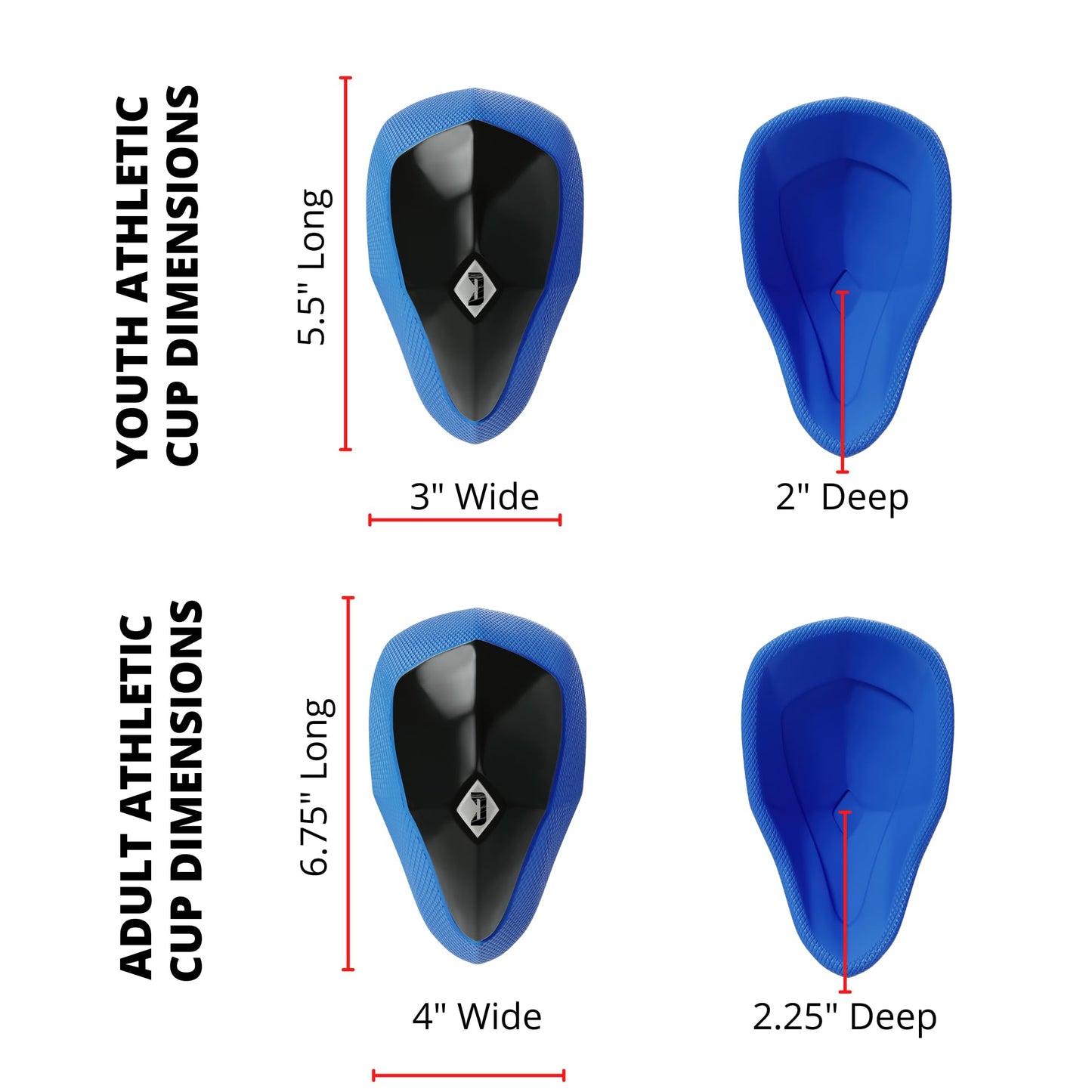 Diamond MMA Youth Boys' Athletic Cup Groin Protector w/Soft Rim ó Shock Absorbent, No-Shift