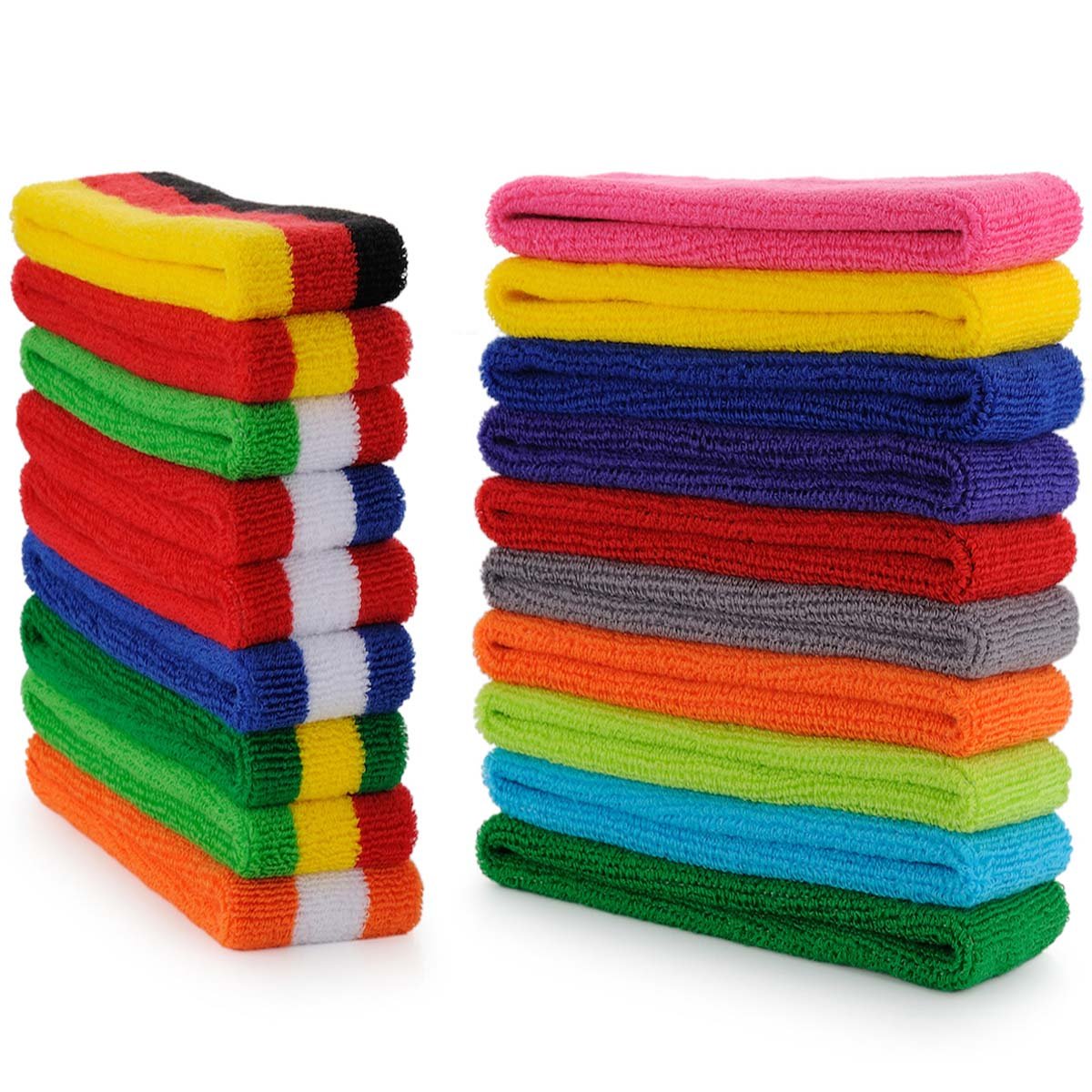 ONUPGO Pink Sweatband Set (3 Pieces) Cotton Headband/Wristbands for Men Women Girls Boys and Youth, Athletic Headbands Fit for Sports, Running, Yoga, Basketball, Football, Cycling, Gym