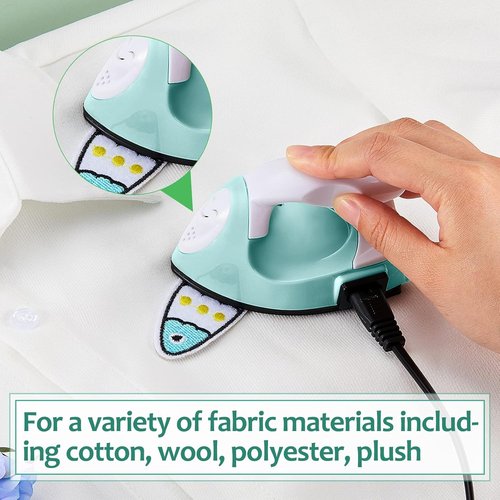 Honoson Mini Craft Iron - Portable Tiny Heat Press for DIY Projects | Mint Green, 3.93 x 2.36 x 2.76 in