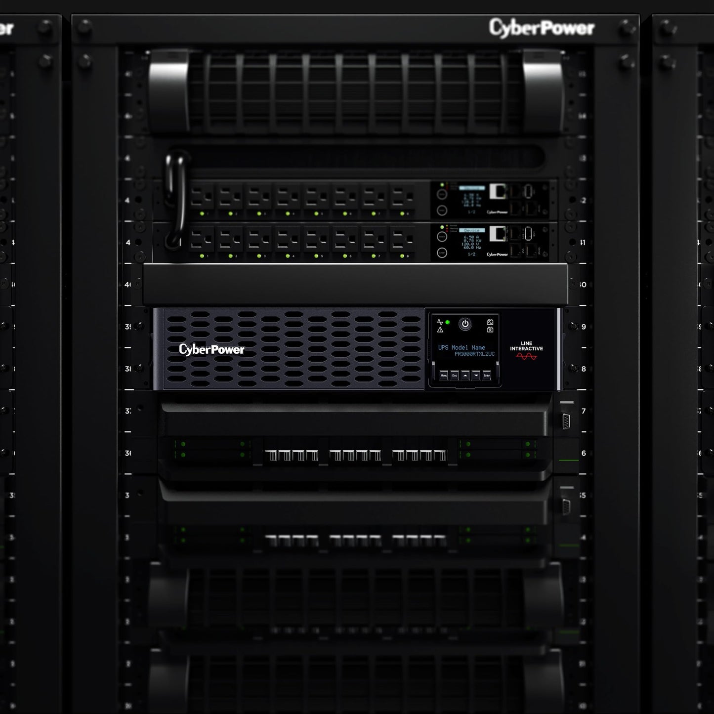 CyberPower PR1000RTXL2UC Smart App Sinewave UPS Battery Backup and Surge Protector, 1000VA/1000W, 8 Outlets, 2U Rack/Tower, AVR, Built-In Cloud Monitoring, EBM Option, UL Certified