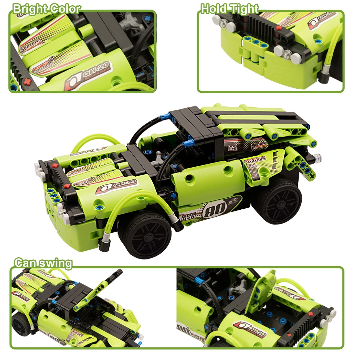 GAMZOO STEM Building Toys for Kids with 2-in-1 Remote Control Racer Snap Together Engineering Kits Early Learning Racecar Building Blocks - Best Gift for 6 7 8 9+Year Old Boys and Girls
