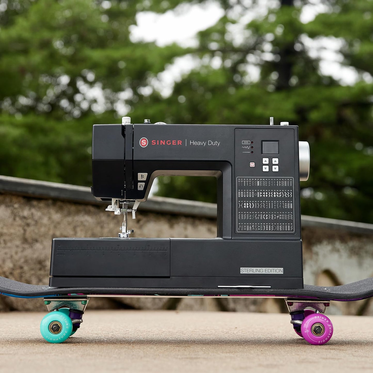 SINGER Heavy Duty 6600C Sterling Sewing Computerized Machine + Accessory | 100 Built-In Stitches Deliver 215 Stitch Applications| 60% More Power, 1100 Stitches/Min| Metal Frame, 6 One-Step Buttonhole